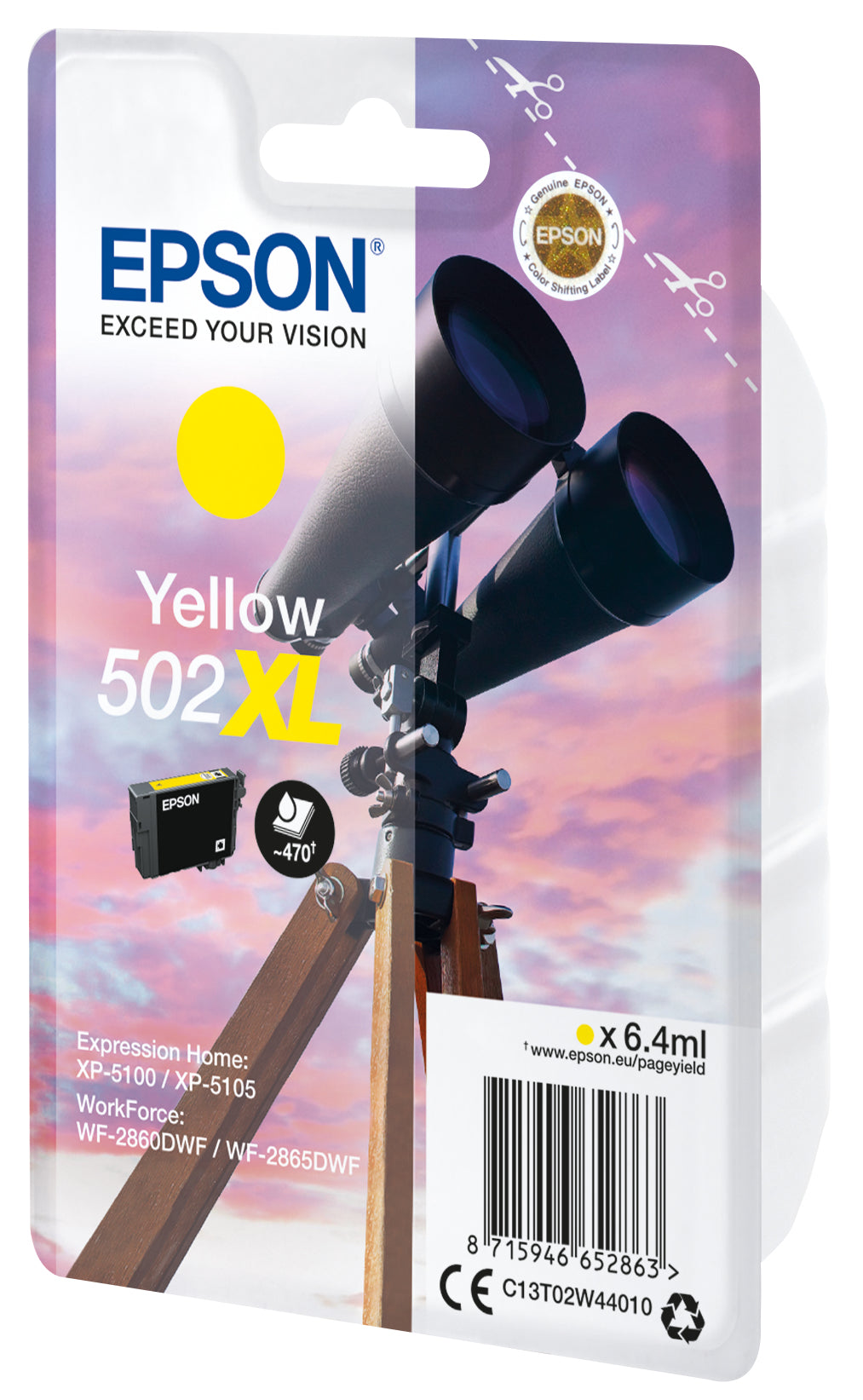 Epson 502XL Gelbe Tintenpatrone (Original) – 470 Seiten