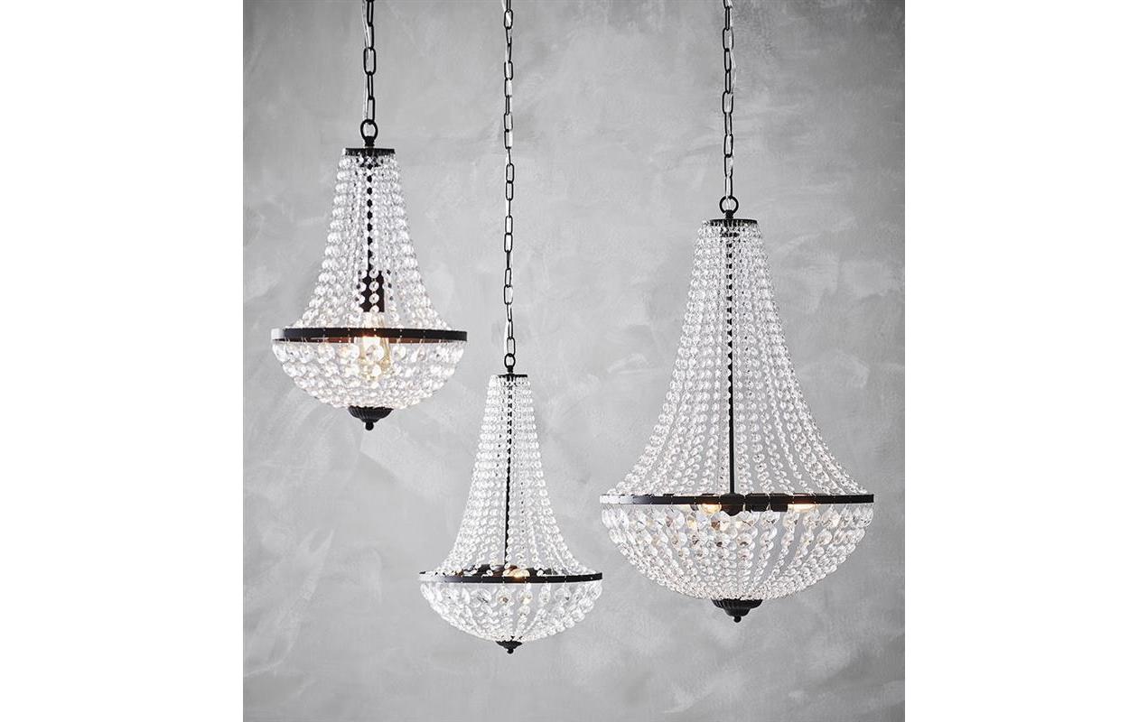 Markslöjd Pendelleuchte 107028 – Ø 50 × 68 cm, schwarz/transparent, 3-flammig, E14, ohne Leuchtmittel