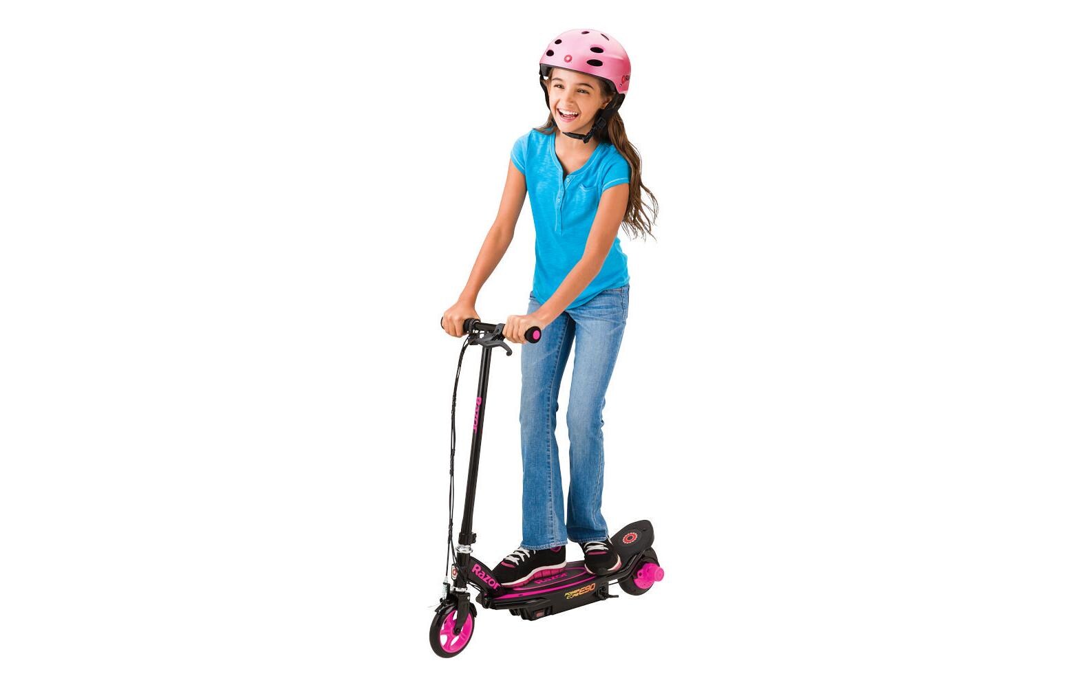 Razor Elektroroller Power Core E90 – 16 km/h, bis 24 km Reichweite – 12 V (80 Wh) – Pink