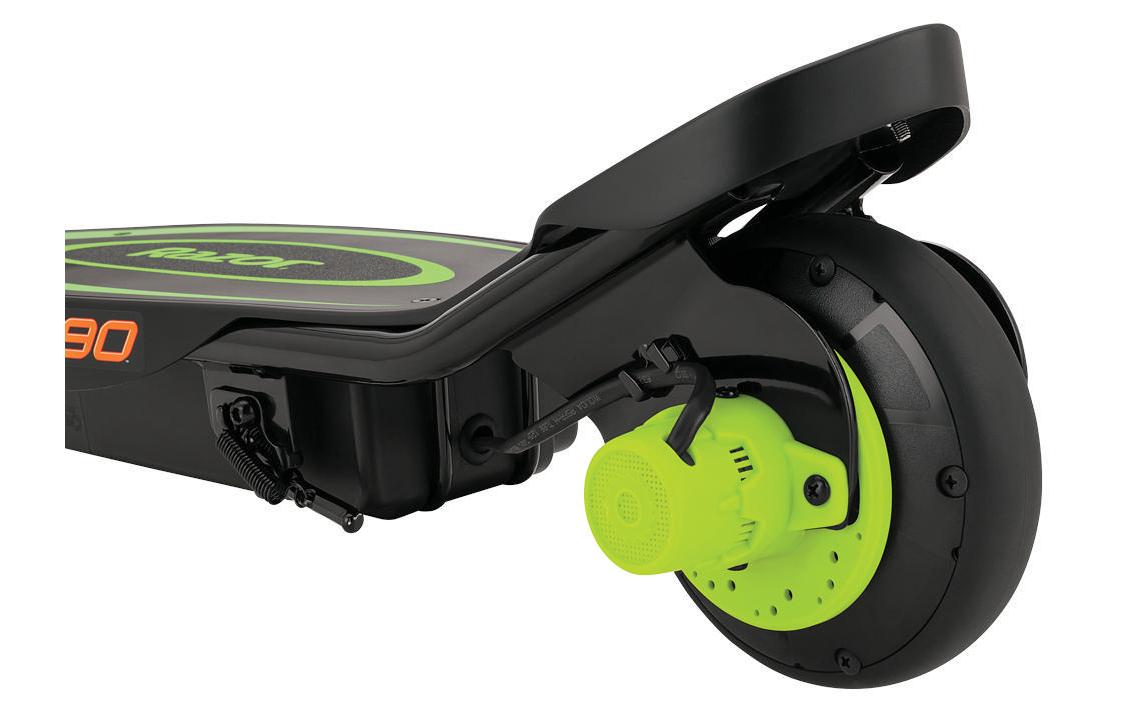 Razor Power Core E90 – E-Scooter – 90 W, 16 km/h, Reichweite bis 24 km, 80 Wh, schwarz/grün