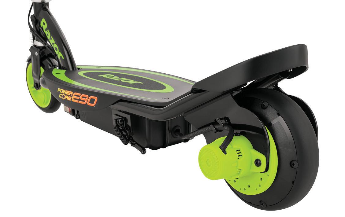 Razor Power Core E90 – E-Scooter – 90 W, 16 km/h, Reichweite bis 24 km, 80 Wh, schwarz/grün