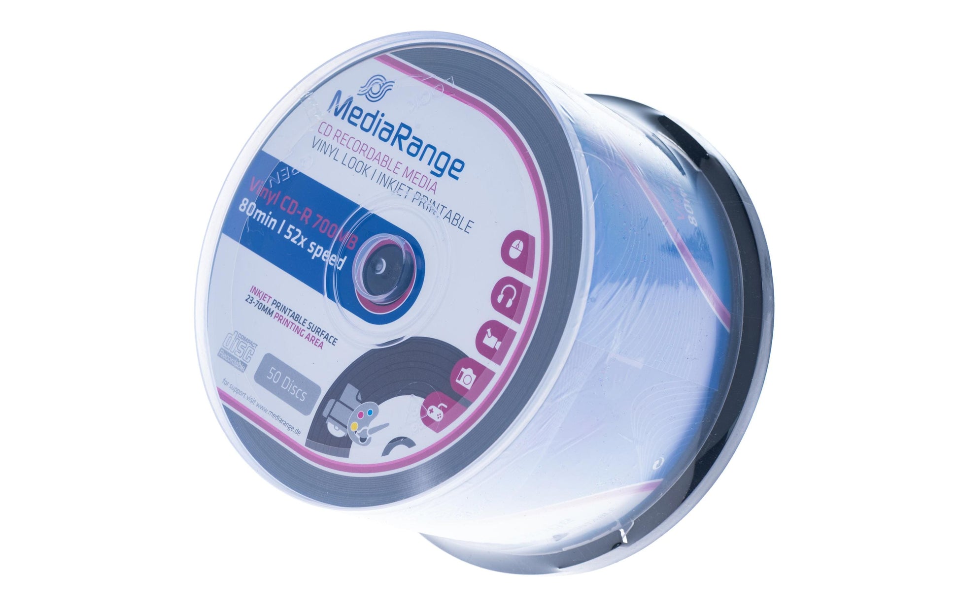 MediaRange CD-R 700 MB – 52×, bedruckbar, 50er Spindel