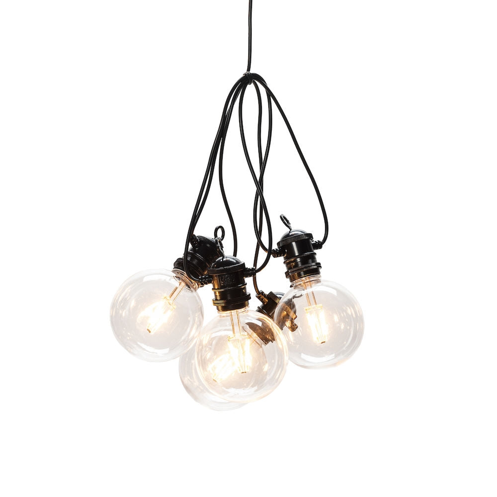 Konstsmide Lichterkette – 46 lm, 7 W, Bernstein, 1800 K, IP55, Netzbetrieb, dimmbar, Transparent, Kunststoff