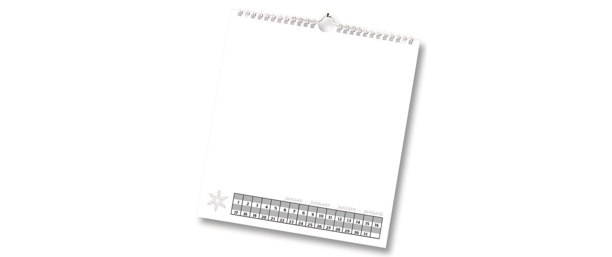 Folia Bastel-Dauerkalender immerwährend – 23 × 24 cm – mit Tagesfeldern, mit Aufhänger