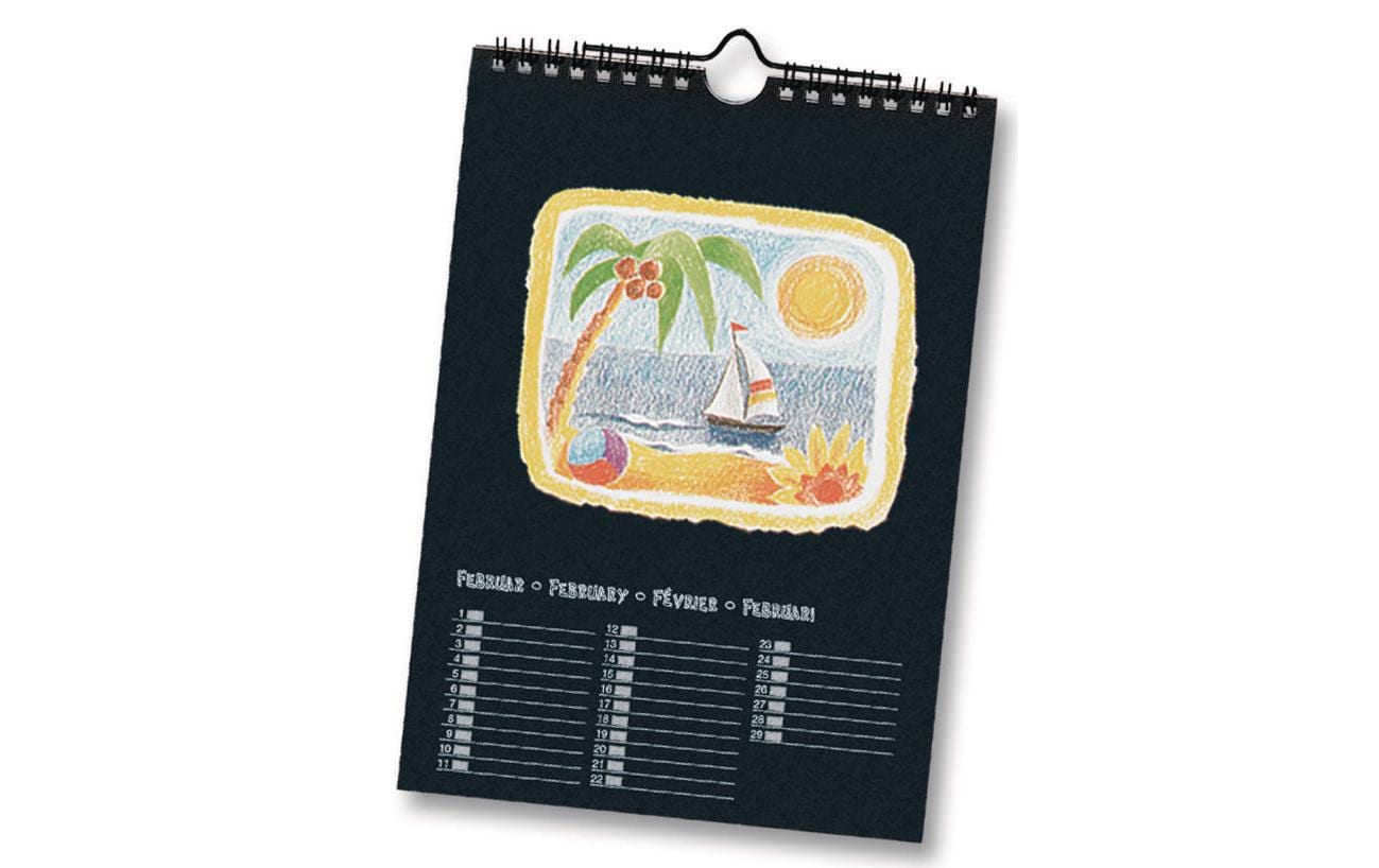 Folia Bastel-Dauerkalender – 21 × 29,7 cm – mit Tagesfeldern, mit Aufhänger