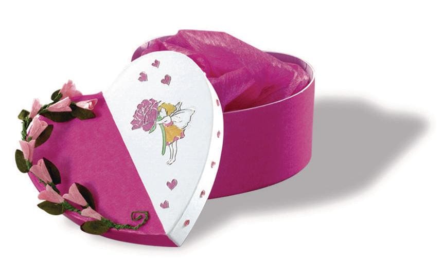 Folia Geschenkbox Herzen Karton – weiss – 135 × 155 × 75 mm – Grössen sortiert – 12 Stk.