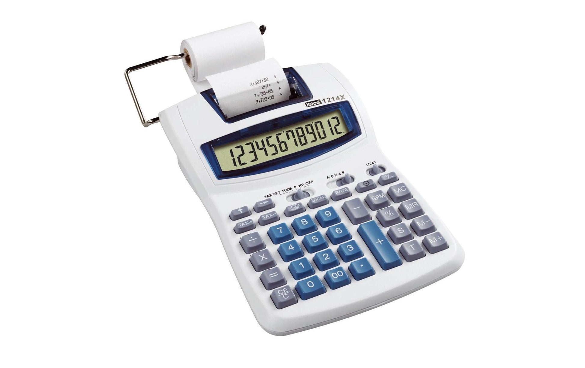 Ibico Tischrechner, druckend 1214X – Blau/Weiss