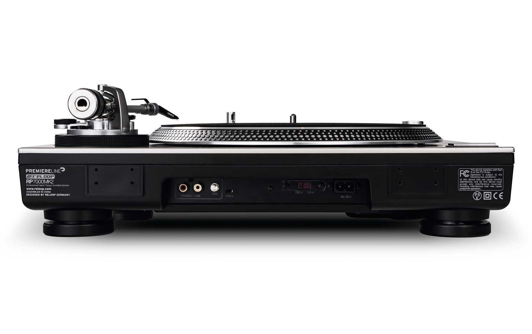 Reloop RP-7000 MKII – Plattenspieler – Stationär – Direktantrieb, Phono-Vorverstärker, Line/Phono umschaltbar – Silber