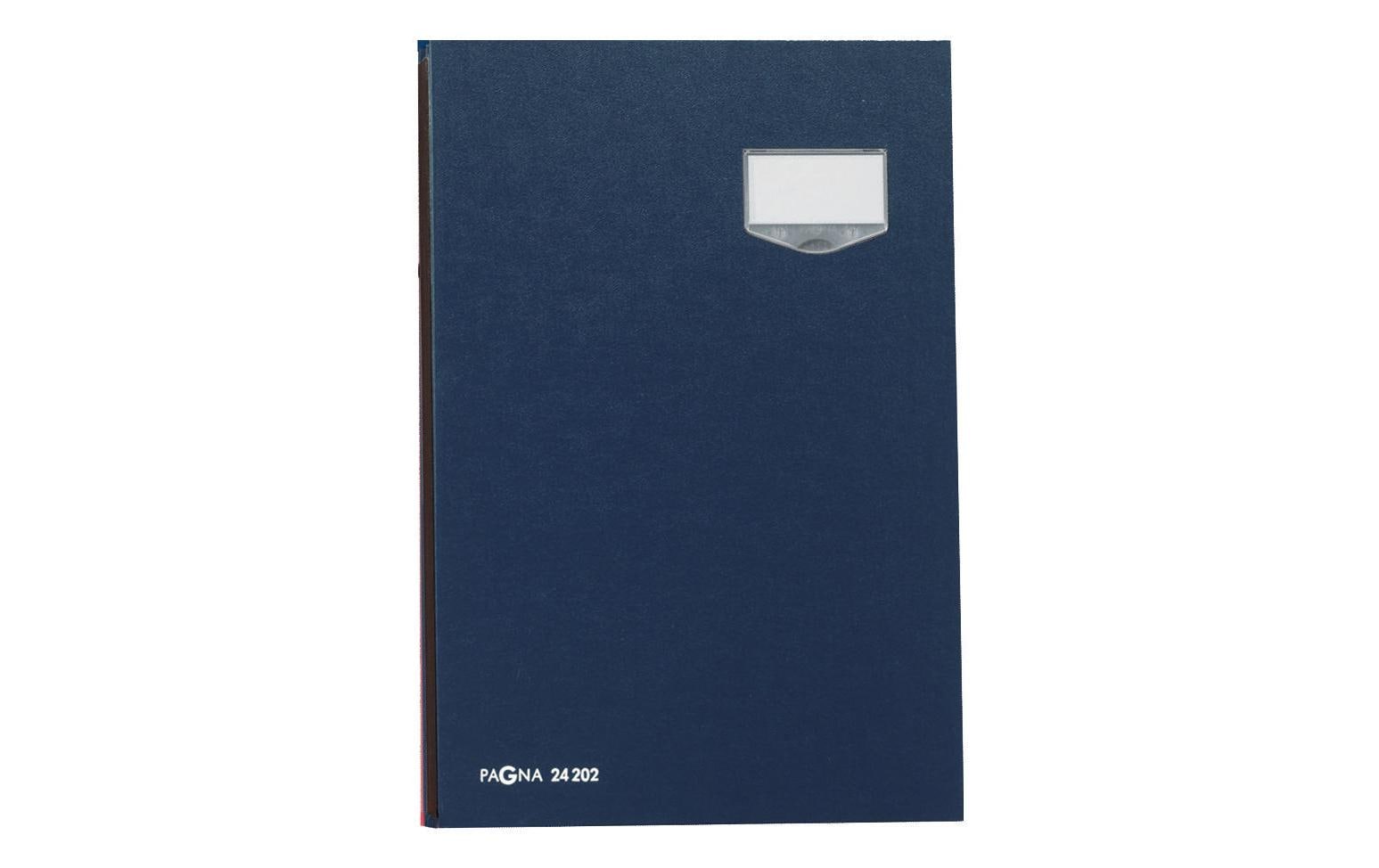Pagna Unterschriftenmappe für A4 – 20 Fächer, Karton, Blau