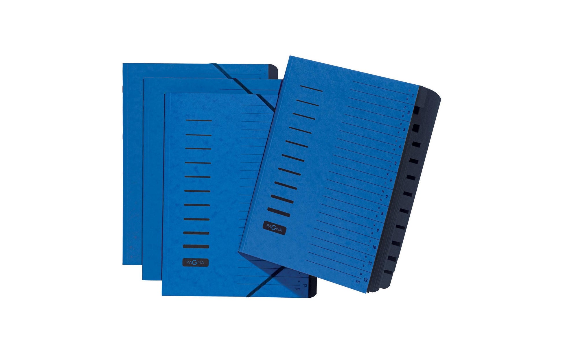 Pagna Sammelmappe für A4, Karton, blau, mit Gummizug