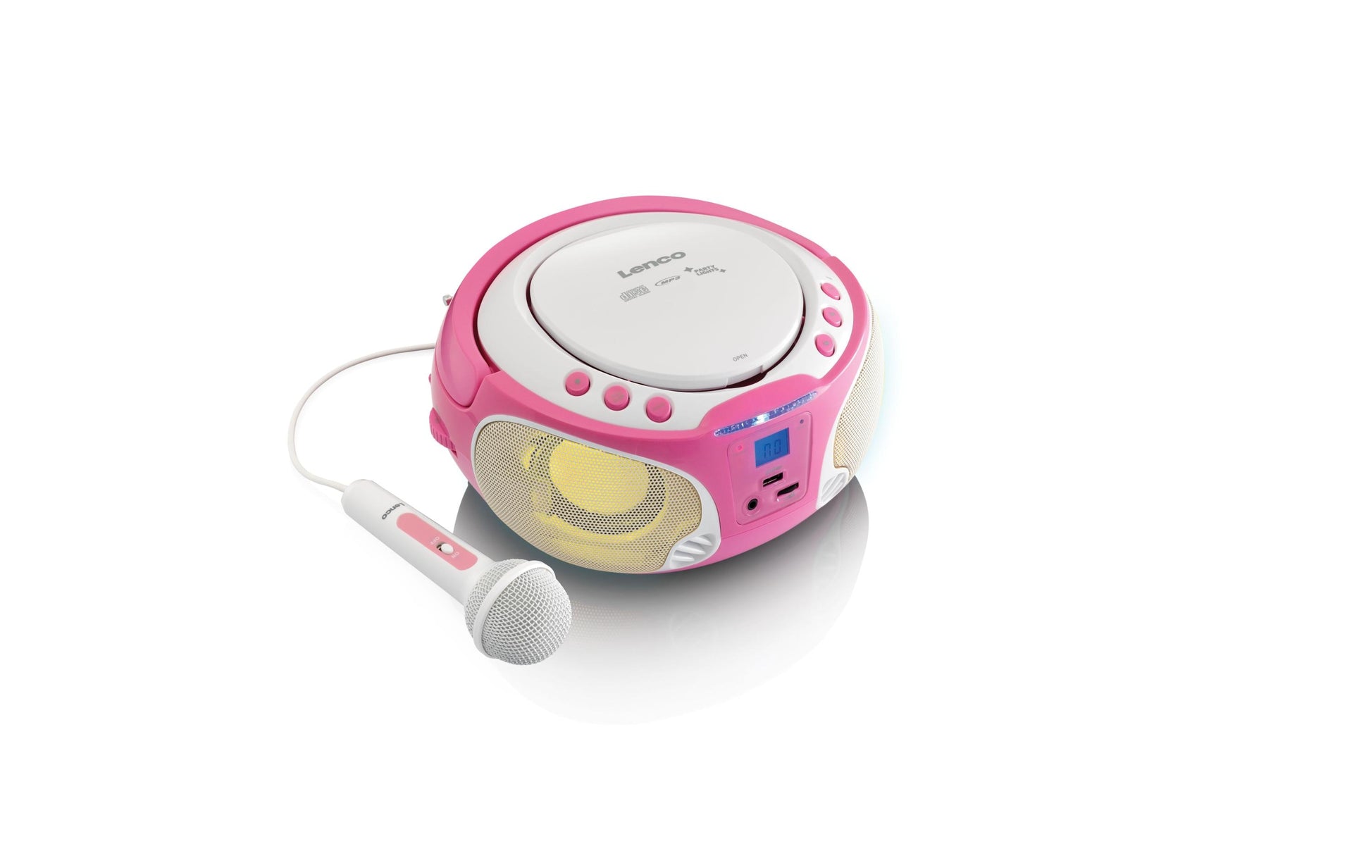 Lenco SCD-650 – CD-Player – Portabel – CD, USB, UKW, Akkubetrieb – Pink