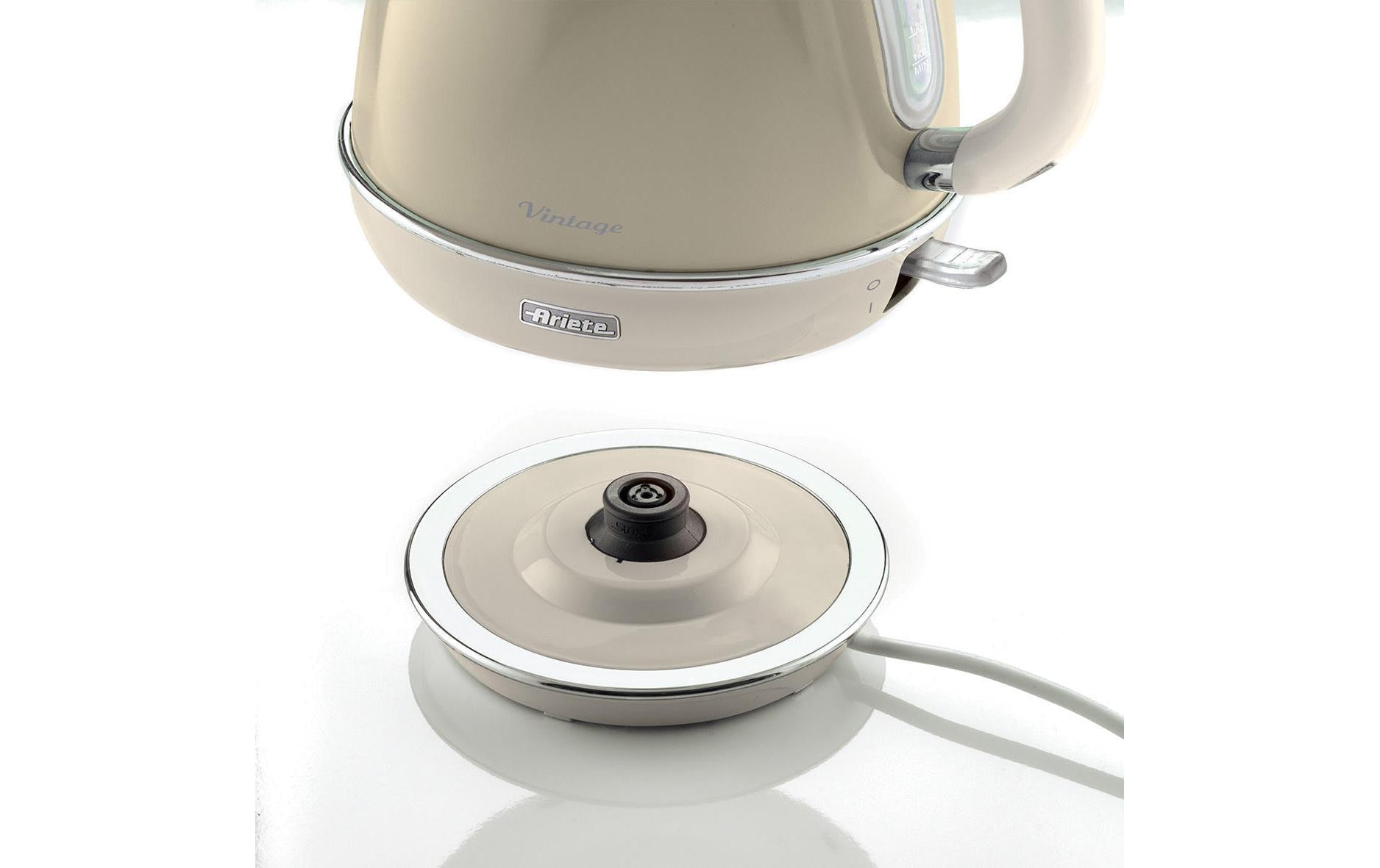 Ariete Wasserkocher – 1,7 l, Edelstahl, Creme, 2869/03