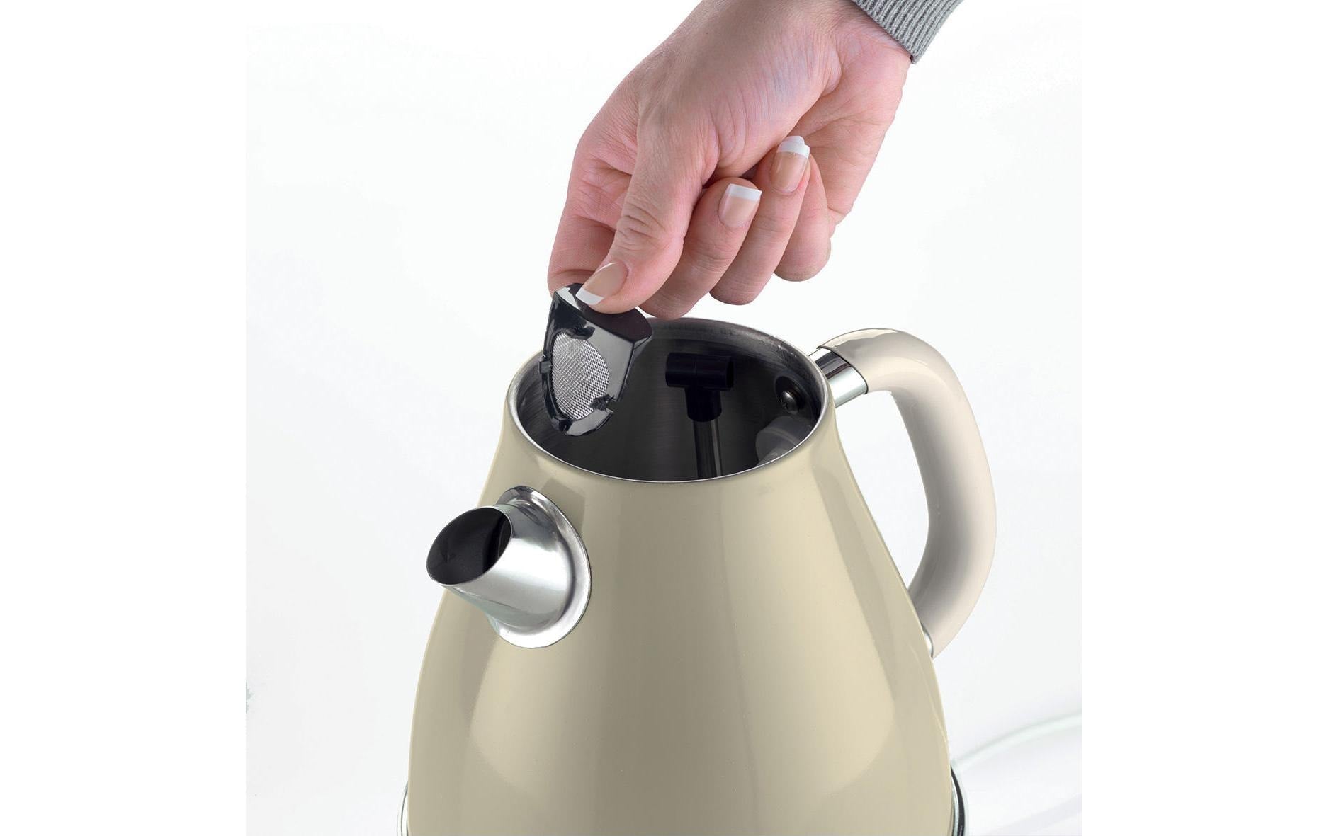 Ariete Wasserkocher – 1,7 l, Edelstahl, Creme, 2869/03