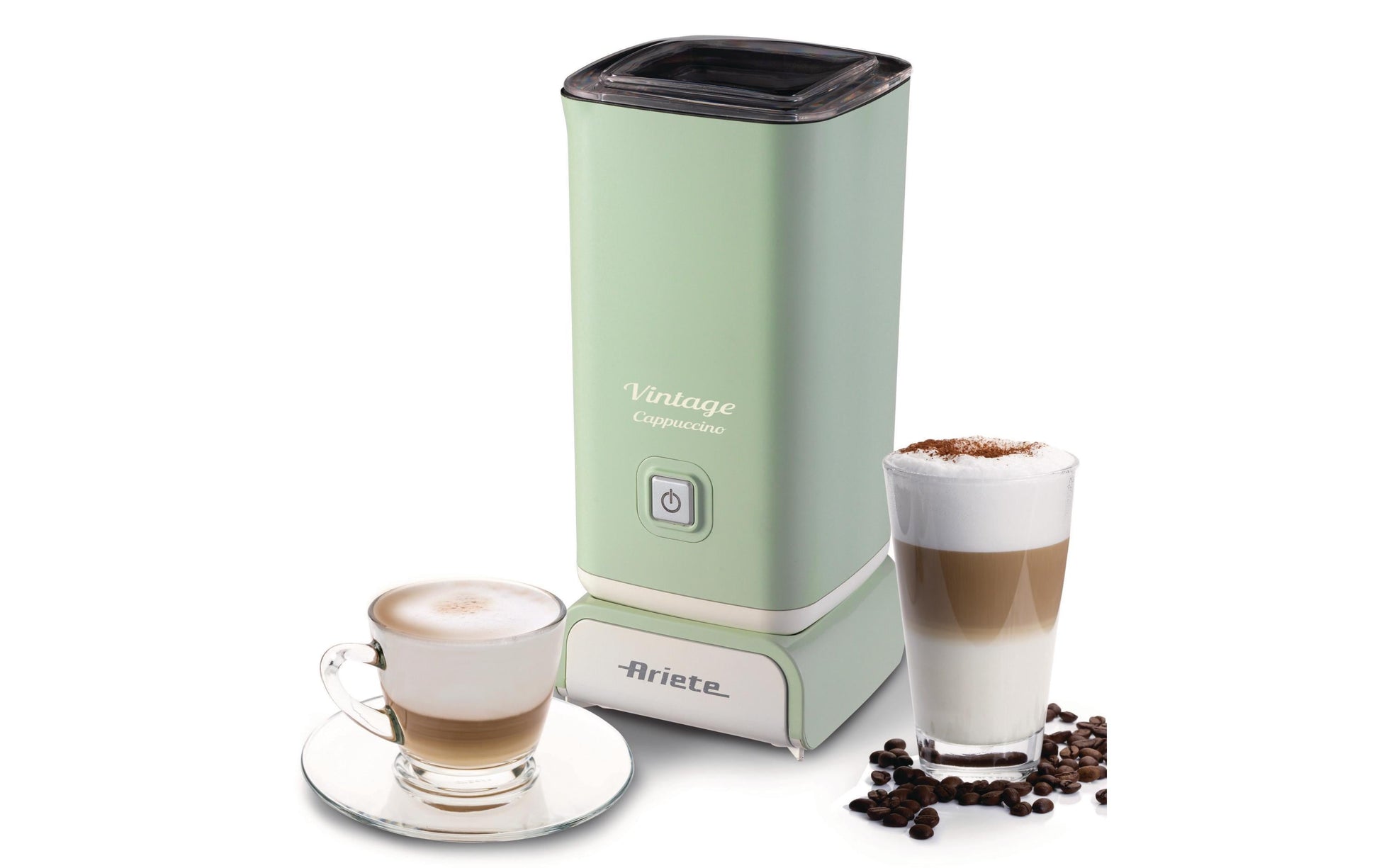Ariete Milchaufschäumer ARI-2878-GR – 250 ml, Heiss & Kalt – grün
