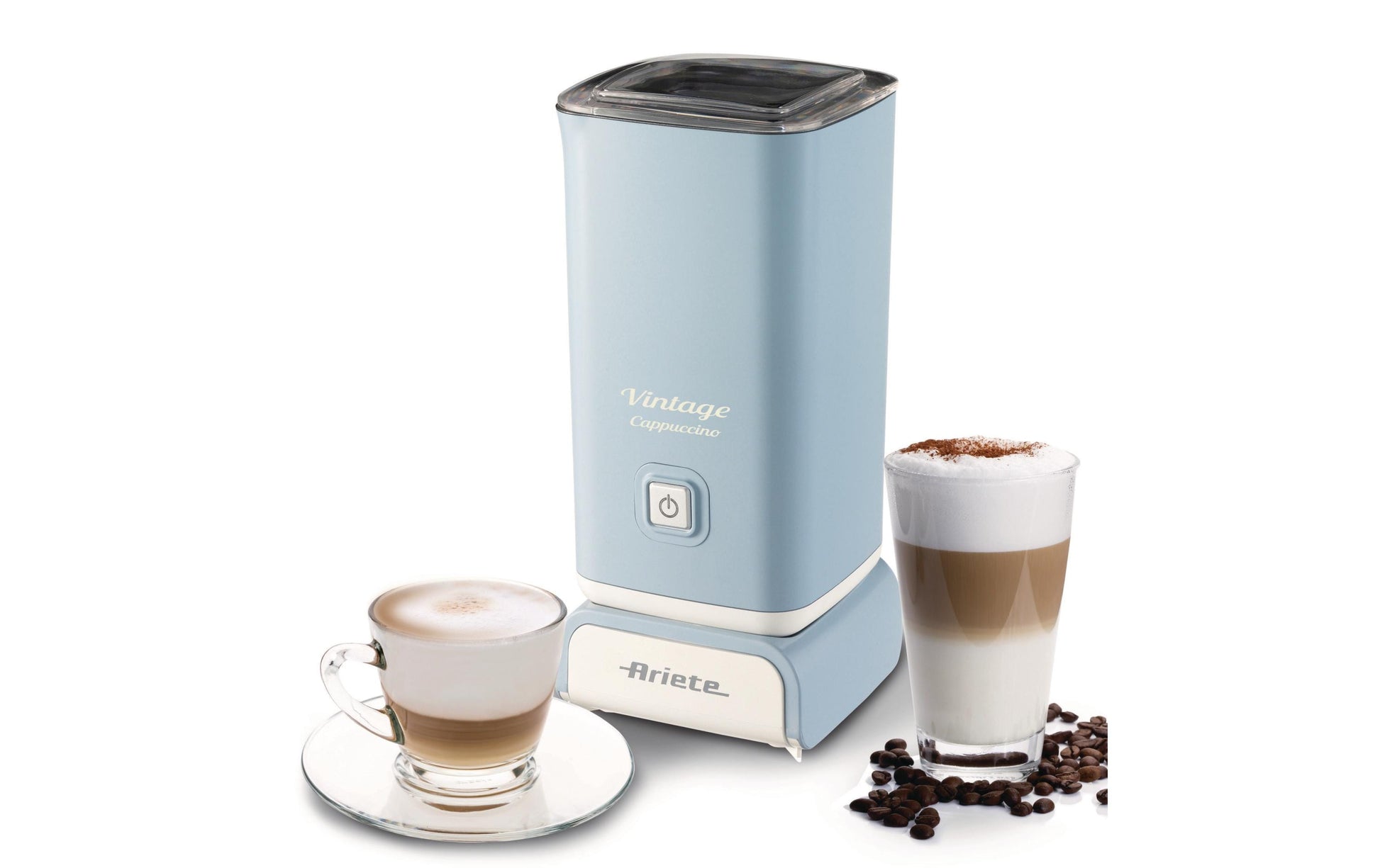 Ariete Milchaufschäumer ARI-2878-BL – 250 ml, Heiss & Kalt – Blau