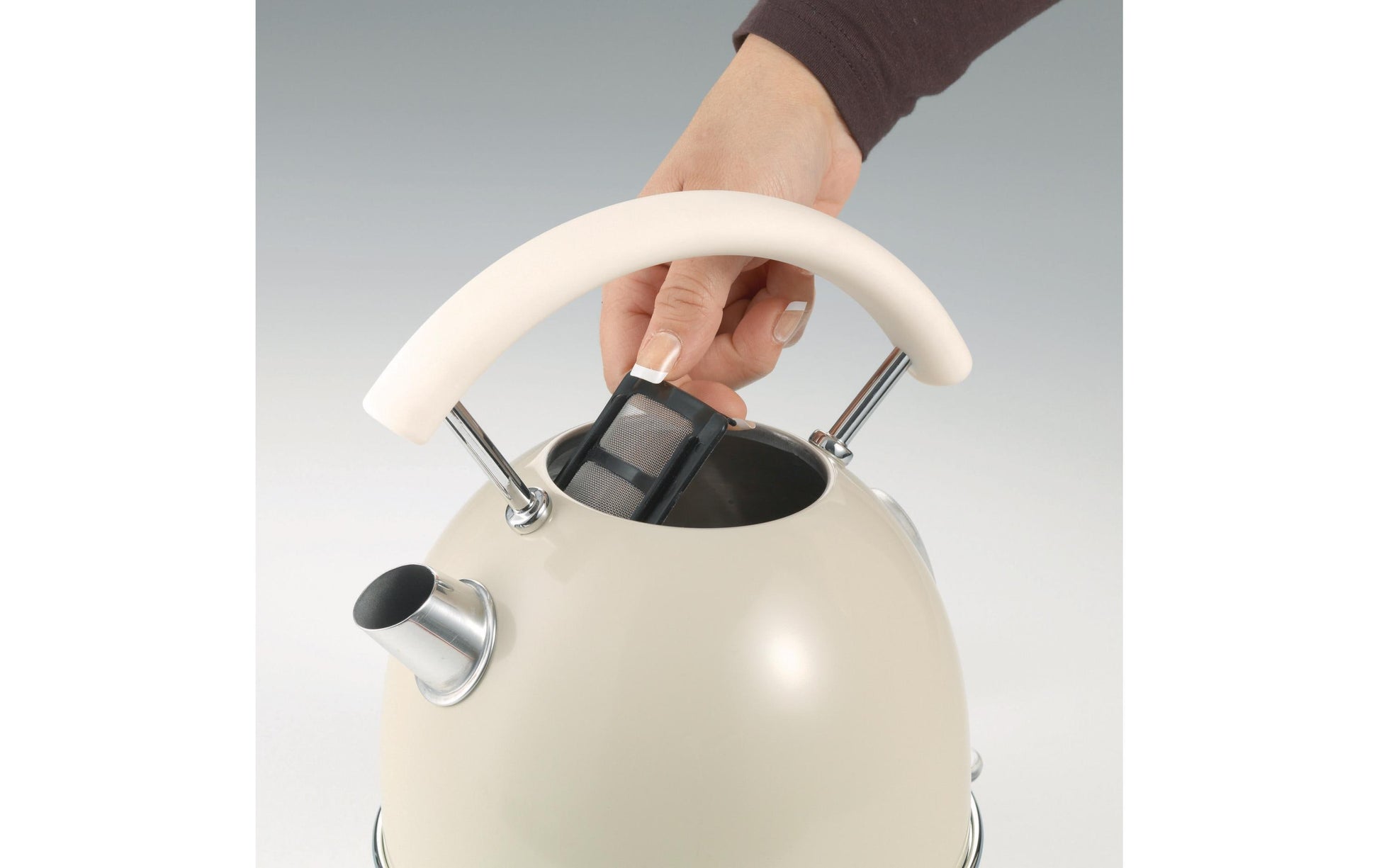 Ariete Wasserkocher – 1,7 l, Edelstahl, Beige, 2877/03