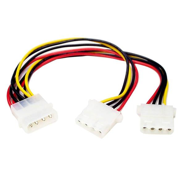 StarTech.com Molex Y-Kabel Stromkabel – LP4–2× LP4, 0,23 m, weiss