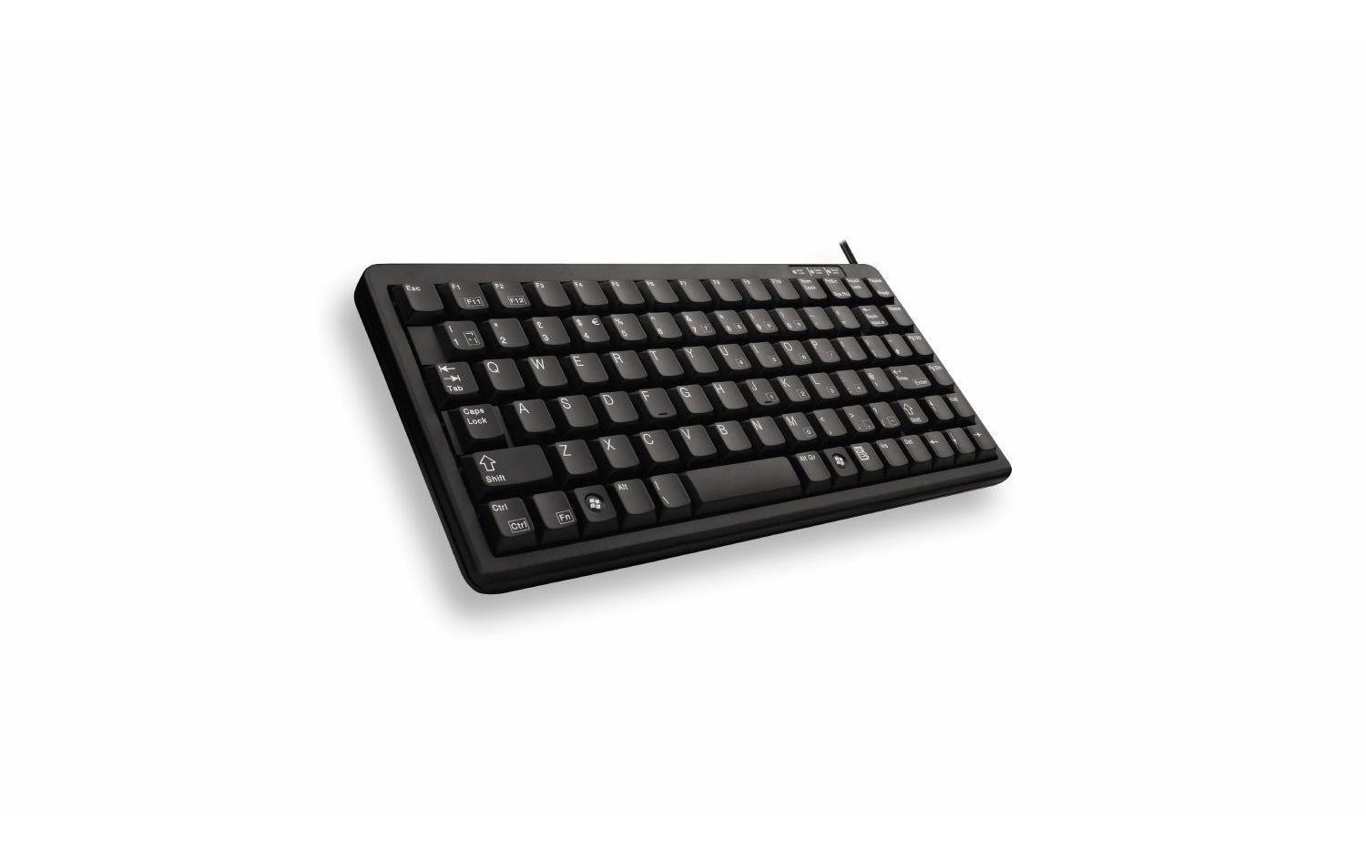 Cherry G84-4100 – Tastatur, kabelgebunden (PS/2), US-Layout (EN), TKL (ohne Ziffernblock), schwarz