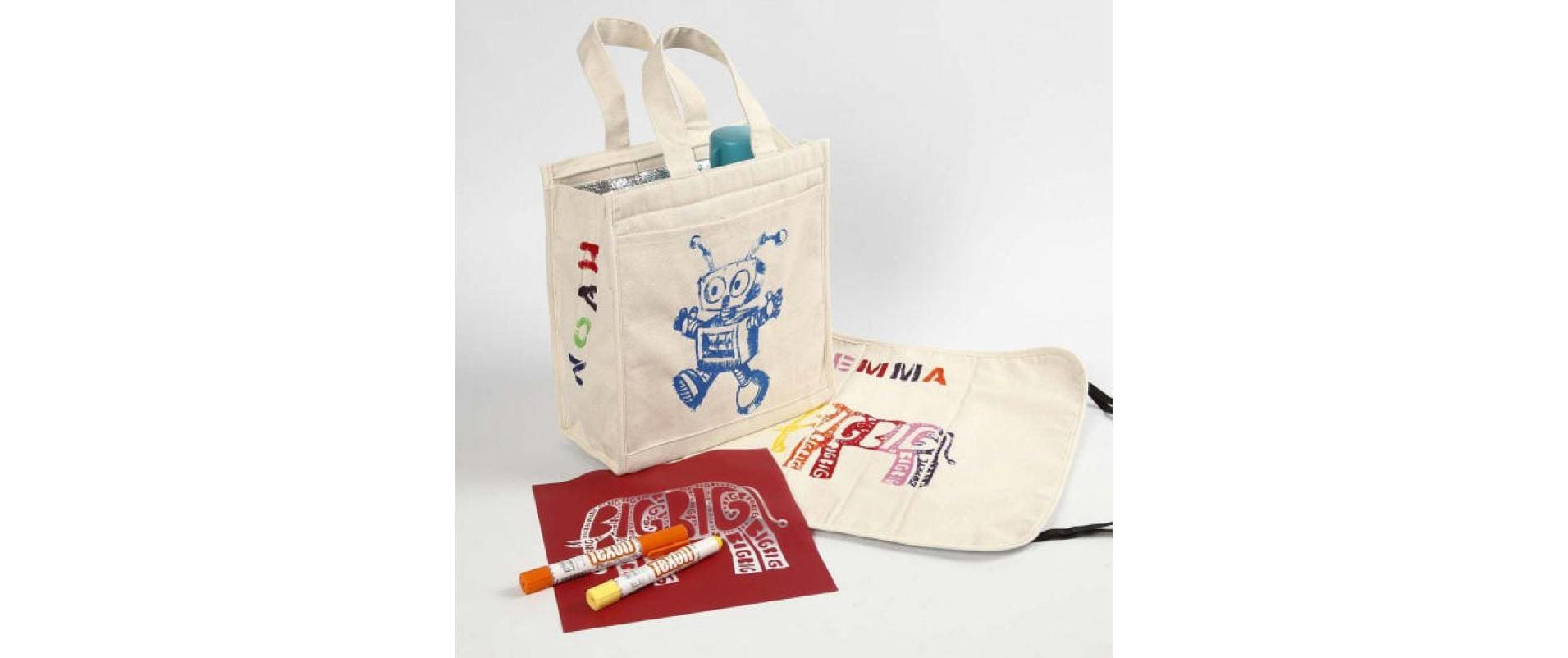 Creativ Company Kühltasche – 240×250×120 mm – beige, Baumwolle, Folie – 1 Stk.
