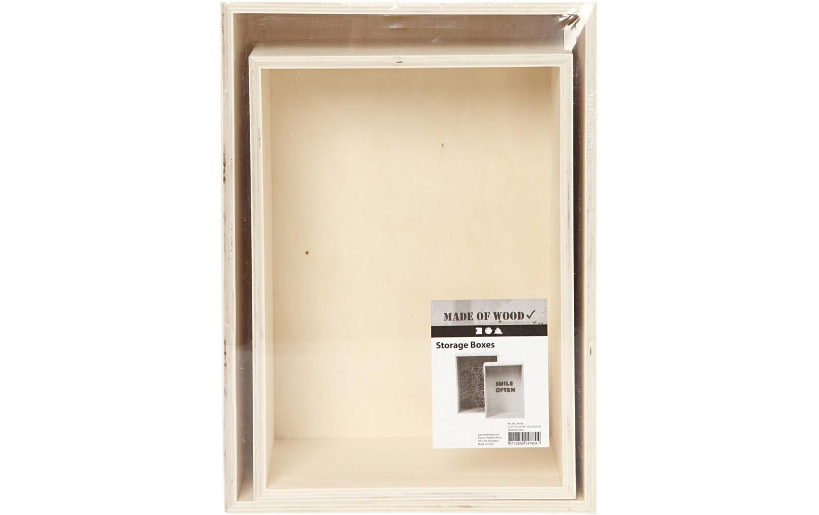 Creativ Company Aufbewahrungsbox 2 Stück – Holz – Braun – 195 × 270 × 125 mm