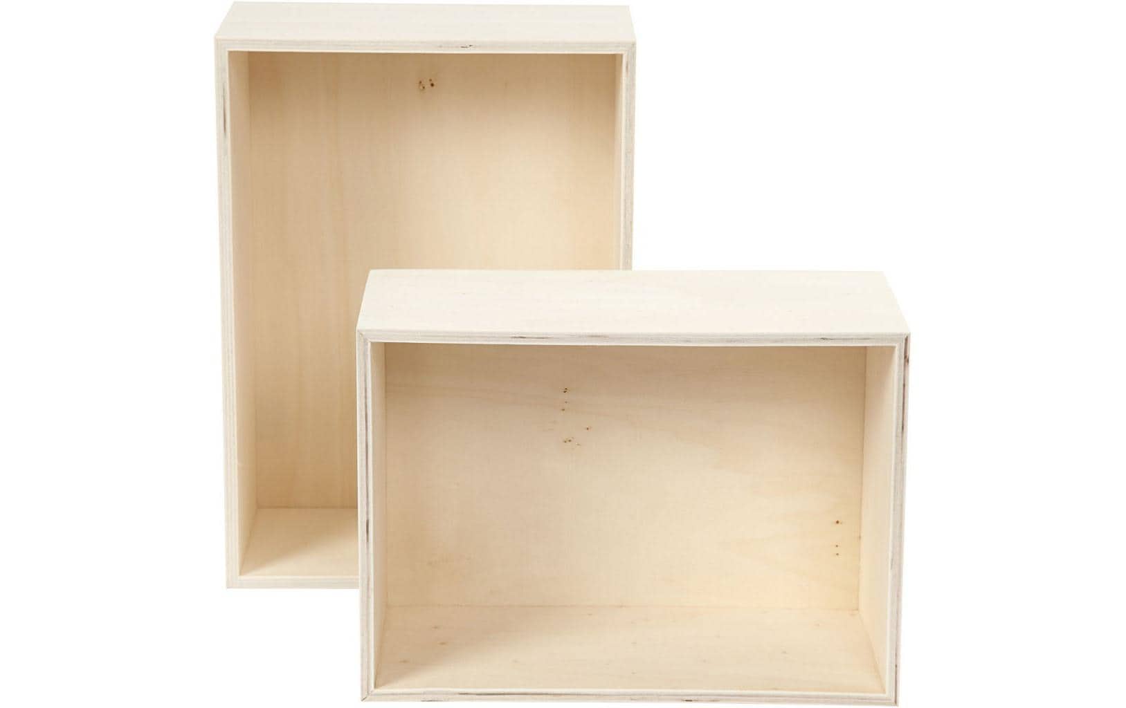 Creativ Company Aufbewahrungsbox 2 Stück – Holz – Braun – 195 × 270 × 125 mm