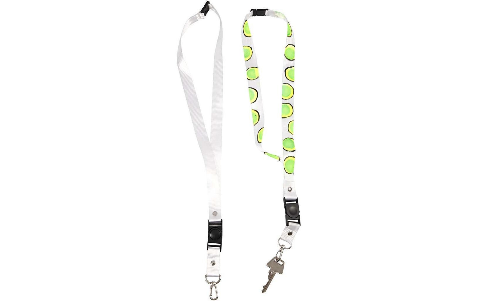Creativ Company Textilband – Bandlänge 53 cm, Polyester, Weiss, Breite 20 mm, 5er-Pack