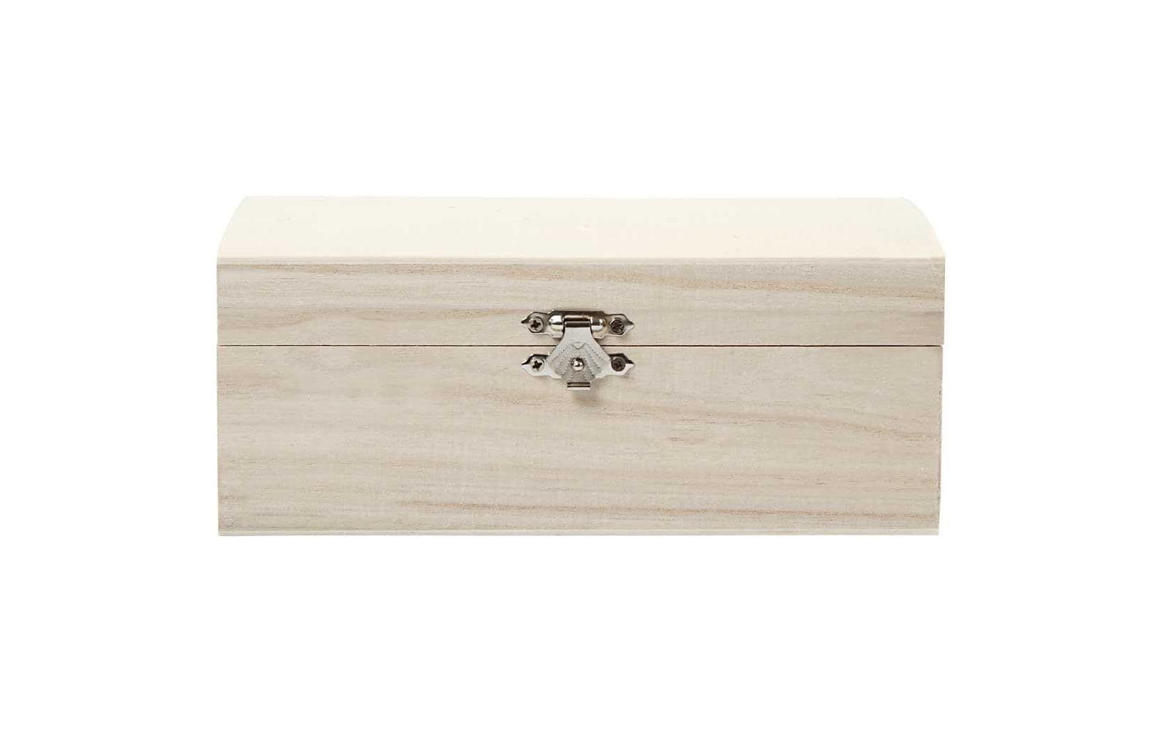 Creativ Company Truhe – Holz – Braun – 215 × 106 × 158 mm – Verriegelbar