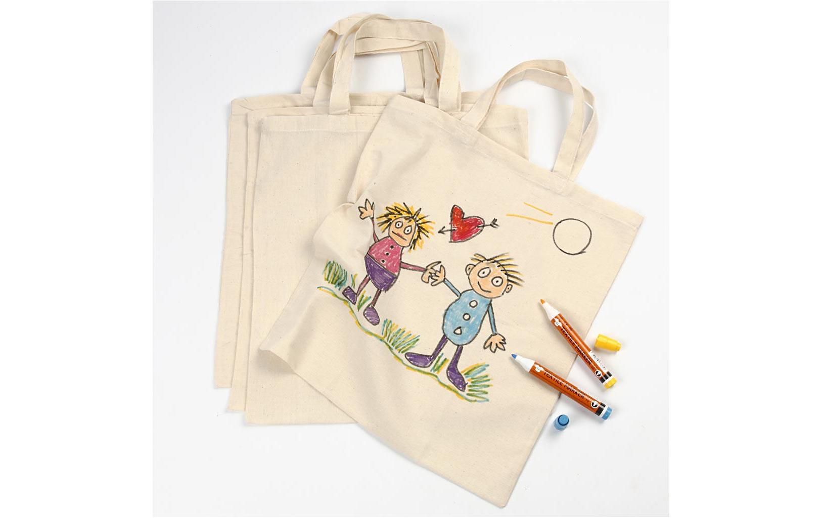 Creativ Company Stofftasche, Baumwolle, Beige, 390×440 mm