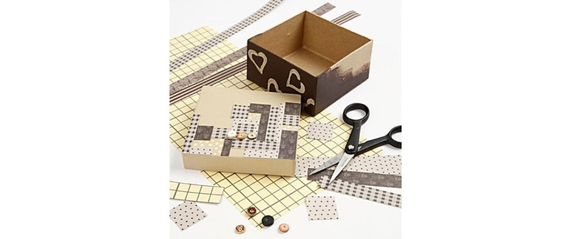 Creativ Company Aufbewahrungsbox (3 Stück) – Karton – Cappuccino