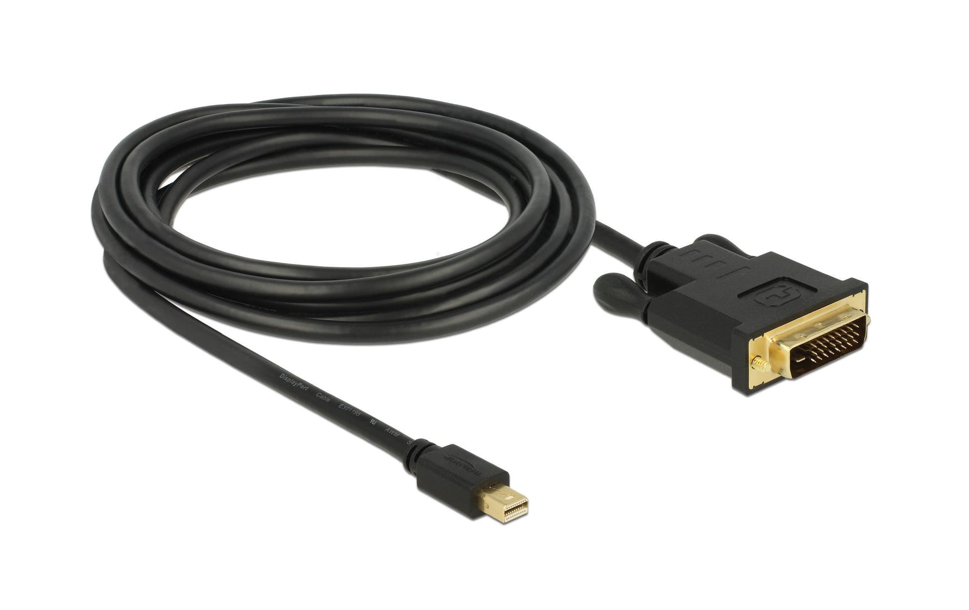 DeLOCK Mini-DisplayPort auf DVI-D Kabel DP 1.1 – 1920×1200 60 Hz – 3 m