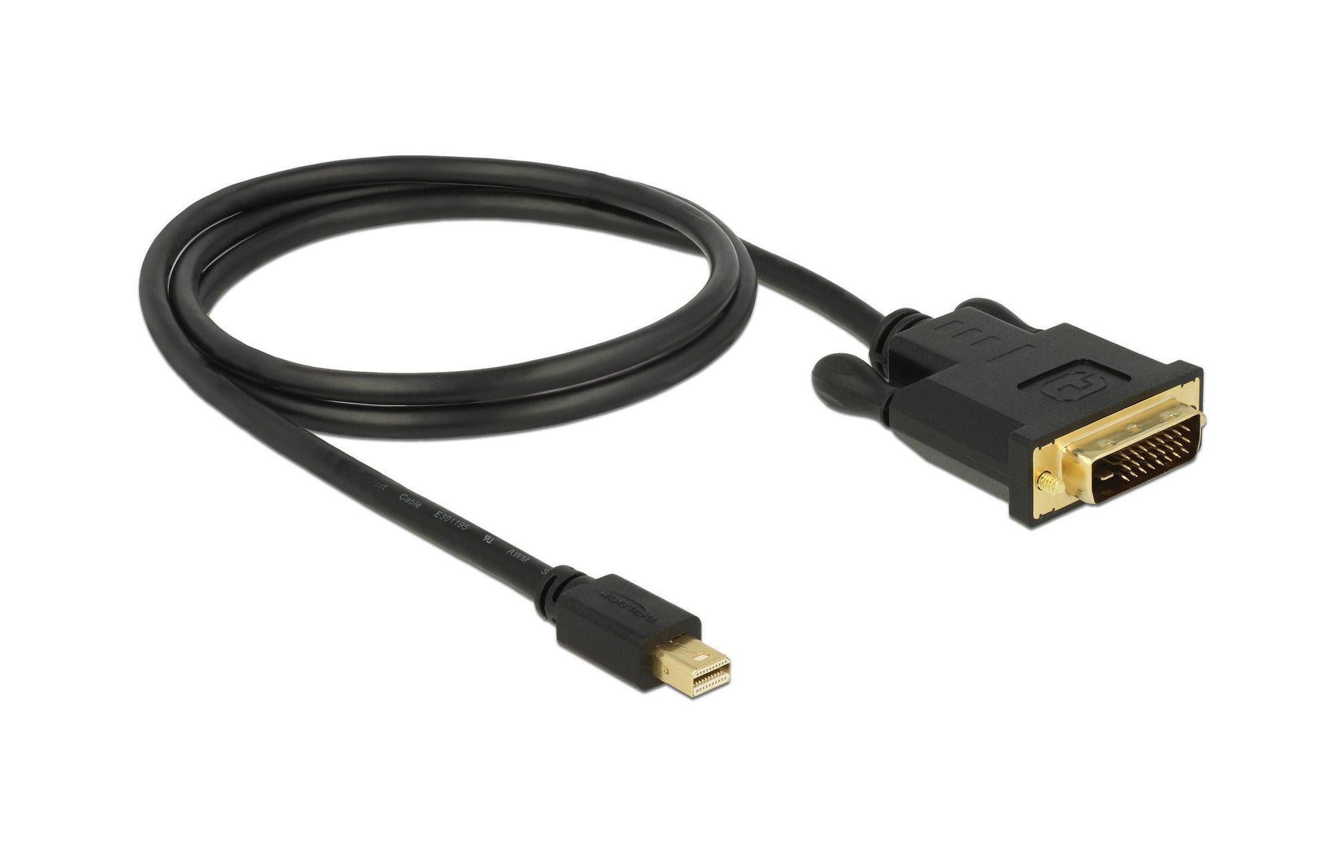 DeLOCK Mini-DisplayPort-auf-DVI-D-Kabel DP 1.1 1920×1200 60 Hz – 1 m