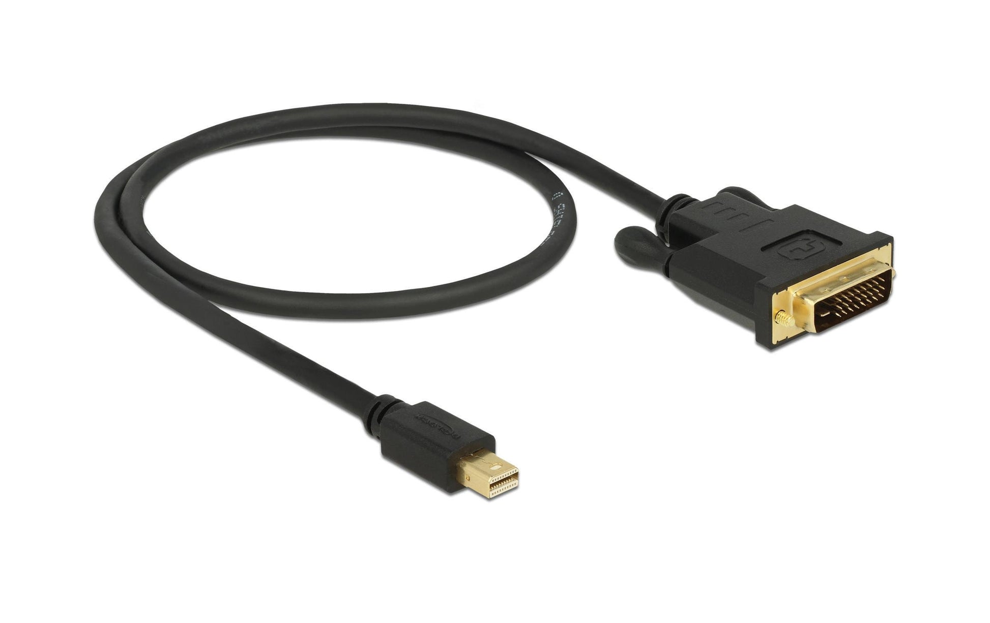 DeLOCK 83987 Kabel Mini DisplayPort zu DVI-D – 1920 × 1200 @ 60 Hz, 0,5 m, DisplayPort 1.1, Schwarz