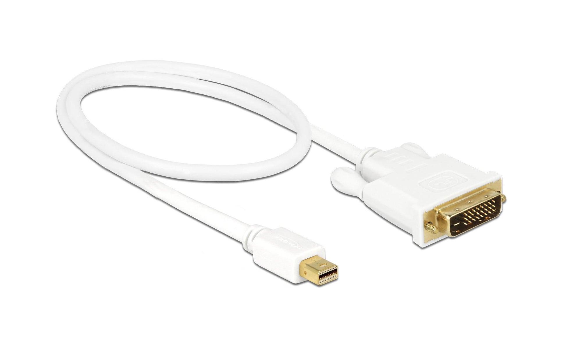 DeLOCK Mini-DisplayPort auf DVI-D Kabel DP 1.1 1920×1200 – 0,5 m – Weiss