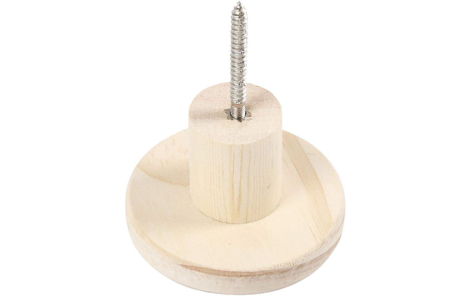 Creativ Company Haken – Holz (Kiefer) – Braun – Ø 70 × H 70 mm