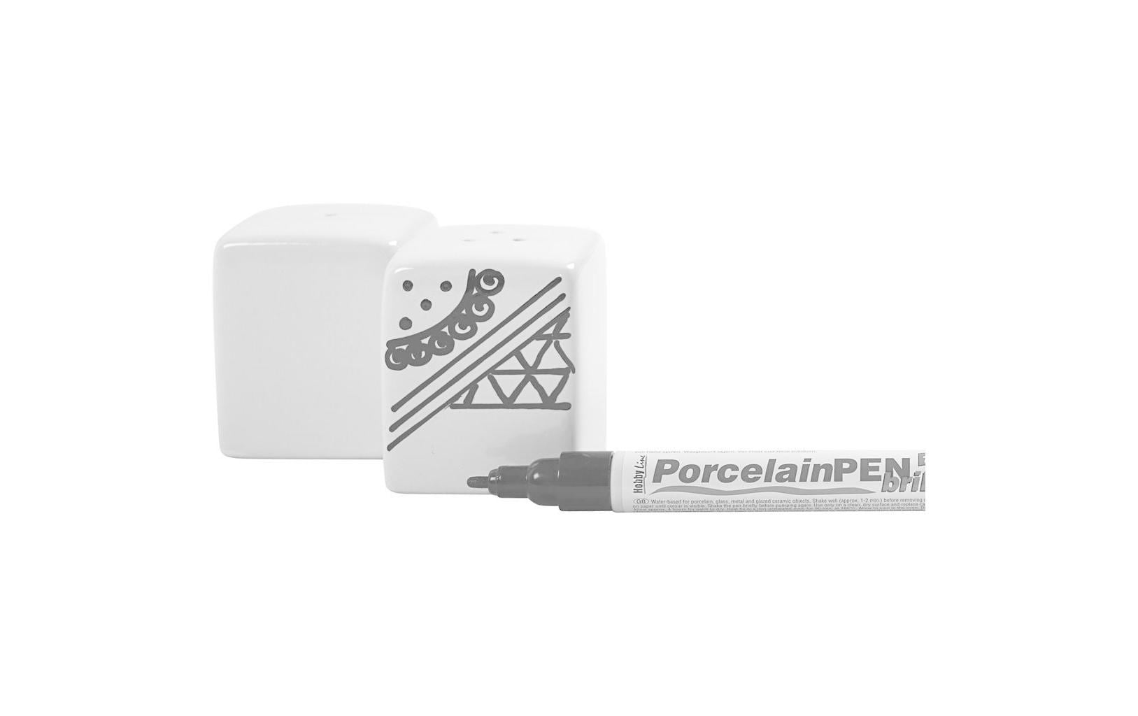 Creativ Company Salz- und Pfefferstreuer-Set – 6er Set, 5,0 × 5,0 × 6,0 cm, Porzellan, Weiss