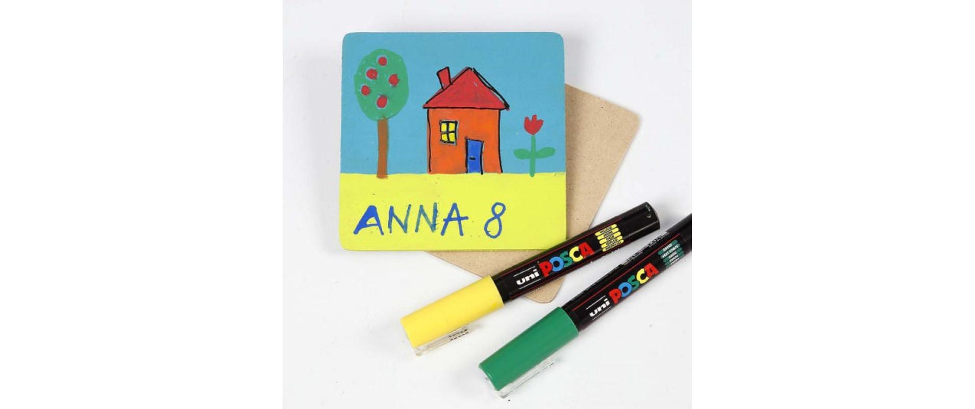 Creativ Company Untersetzer – 6er Set, 10 × 10 × 0,3 cm, Holz, Braun