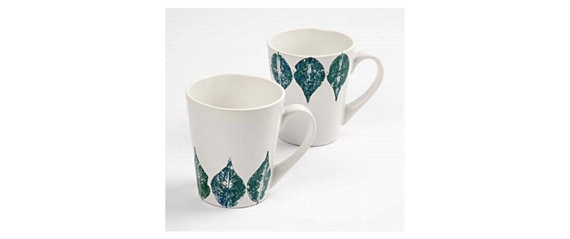 Creativ Company Tasse – Ø 8,0 cm, H 10,0 cm, Porzellan, Weiss, mit Henkel