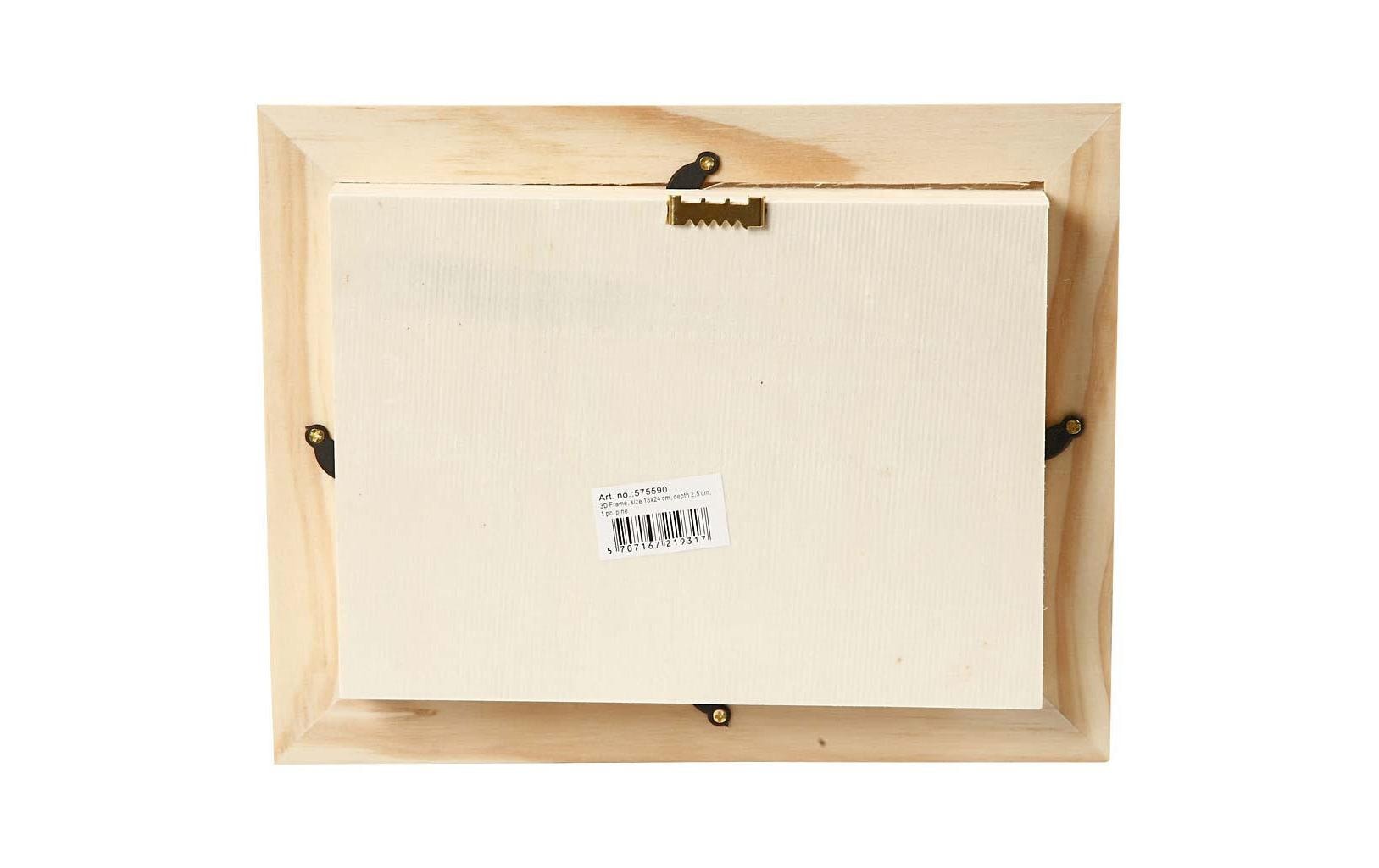 Creativ Company Bilderrahmen – 23,2 × 18,2 × 2,5 cm – Paulownia-Sperrholz & Glas, Braun