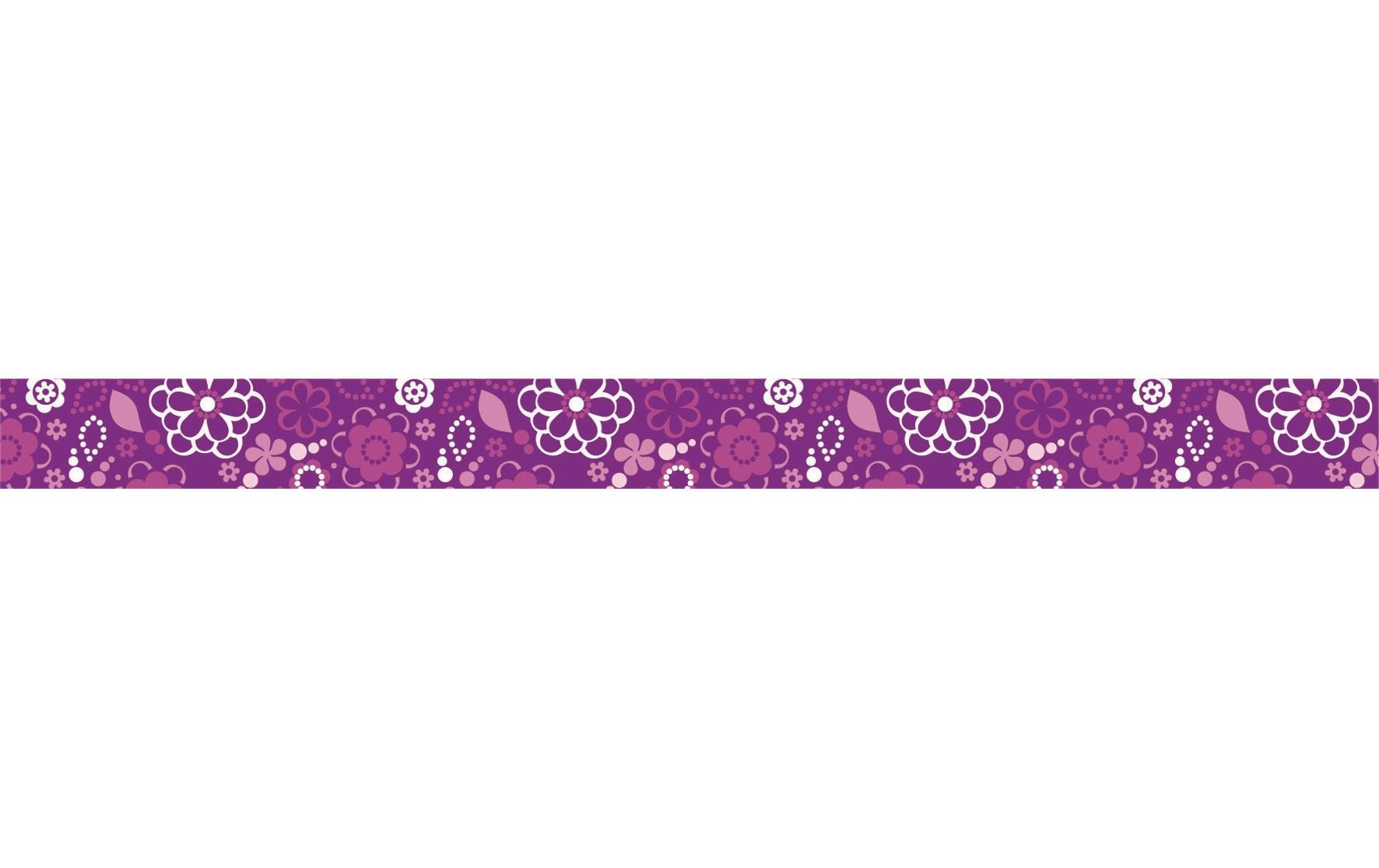 HEYDA Washi Tape, Blumen Mini, 12 mm × 3 m, Set mit 5 Rollen, Pink