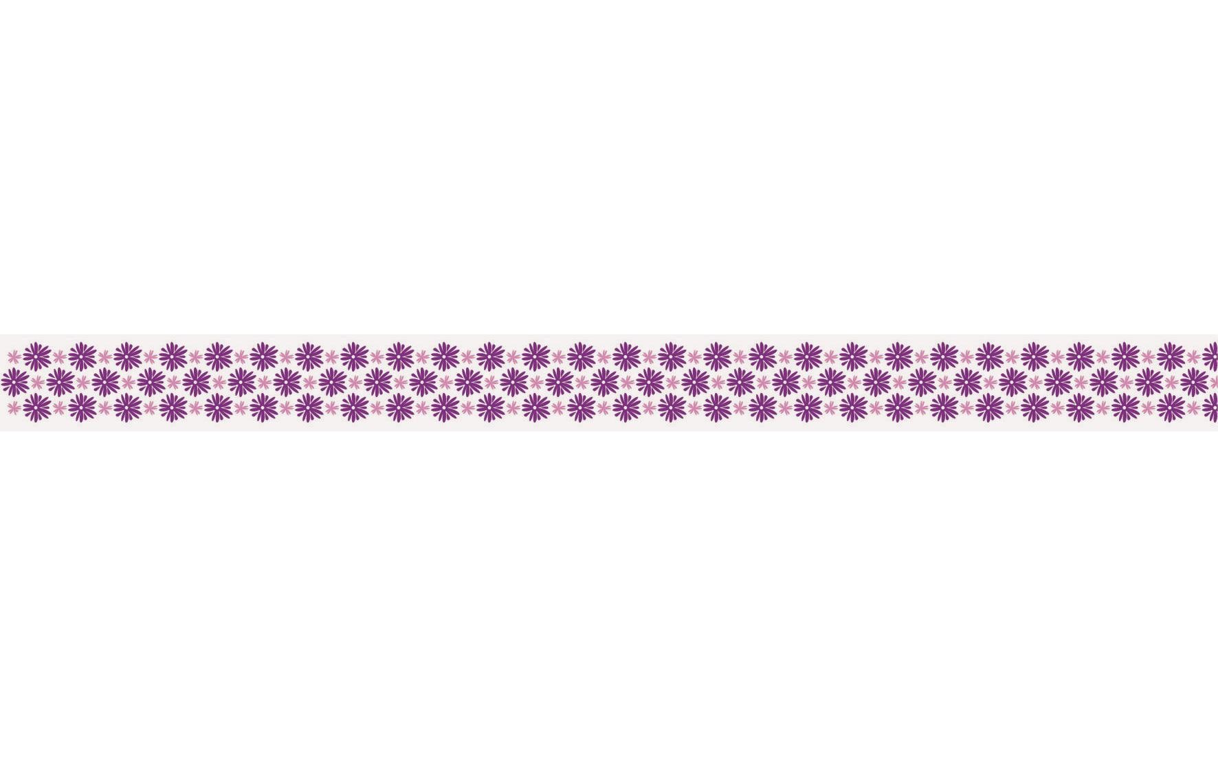 HEYDA Washi Tape, Blumen Mini, 12 mm × 3 m, Set mit 5 Rollen, Pink