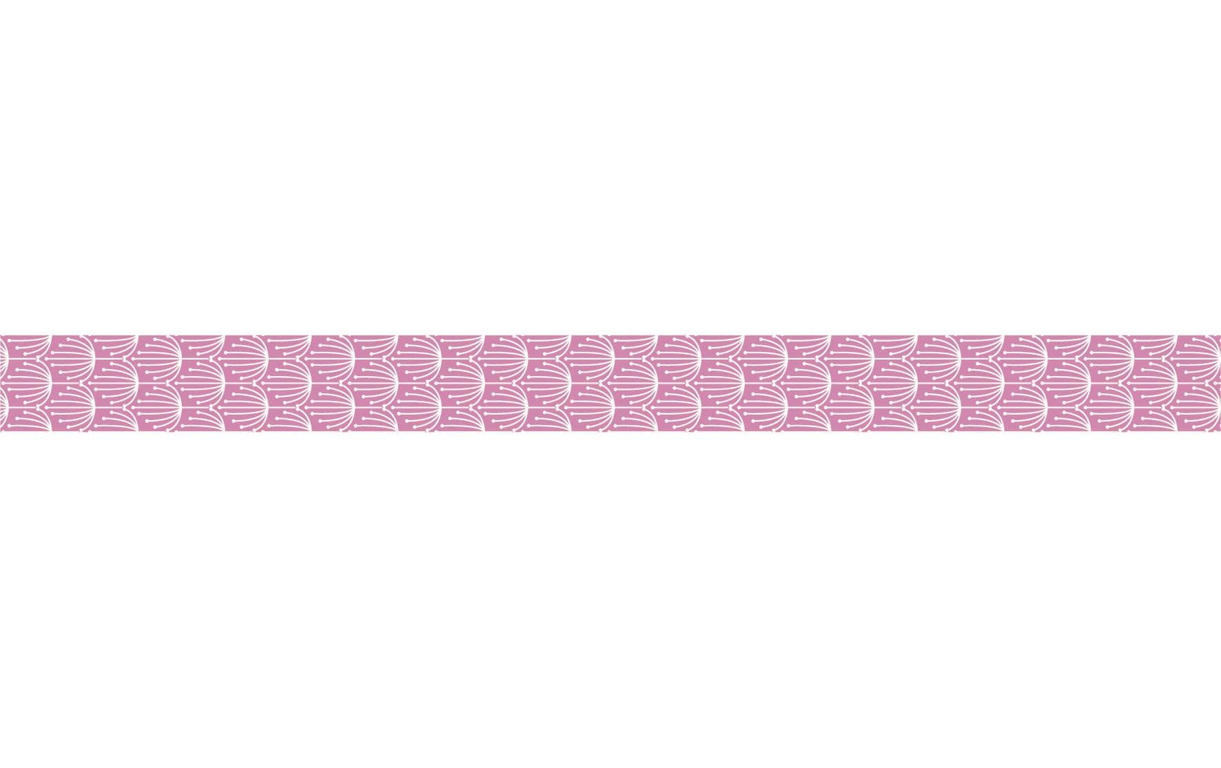 HEYDA Washi Tape, Blumen Mini, 12 mm × 3 m, Set mit 5 Rollen, Pink