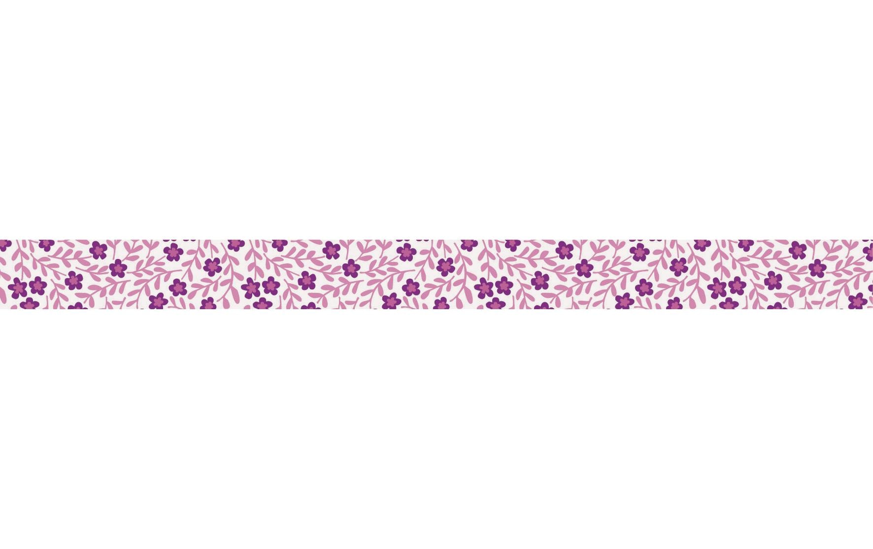 HEYDA Washi Tape, Blumen Mini, 12 mm × 3 m, Set mit 5 Rollen, Pink