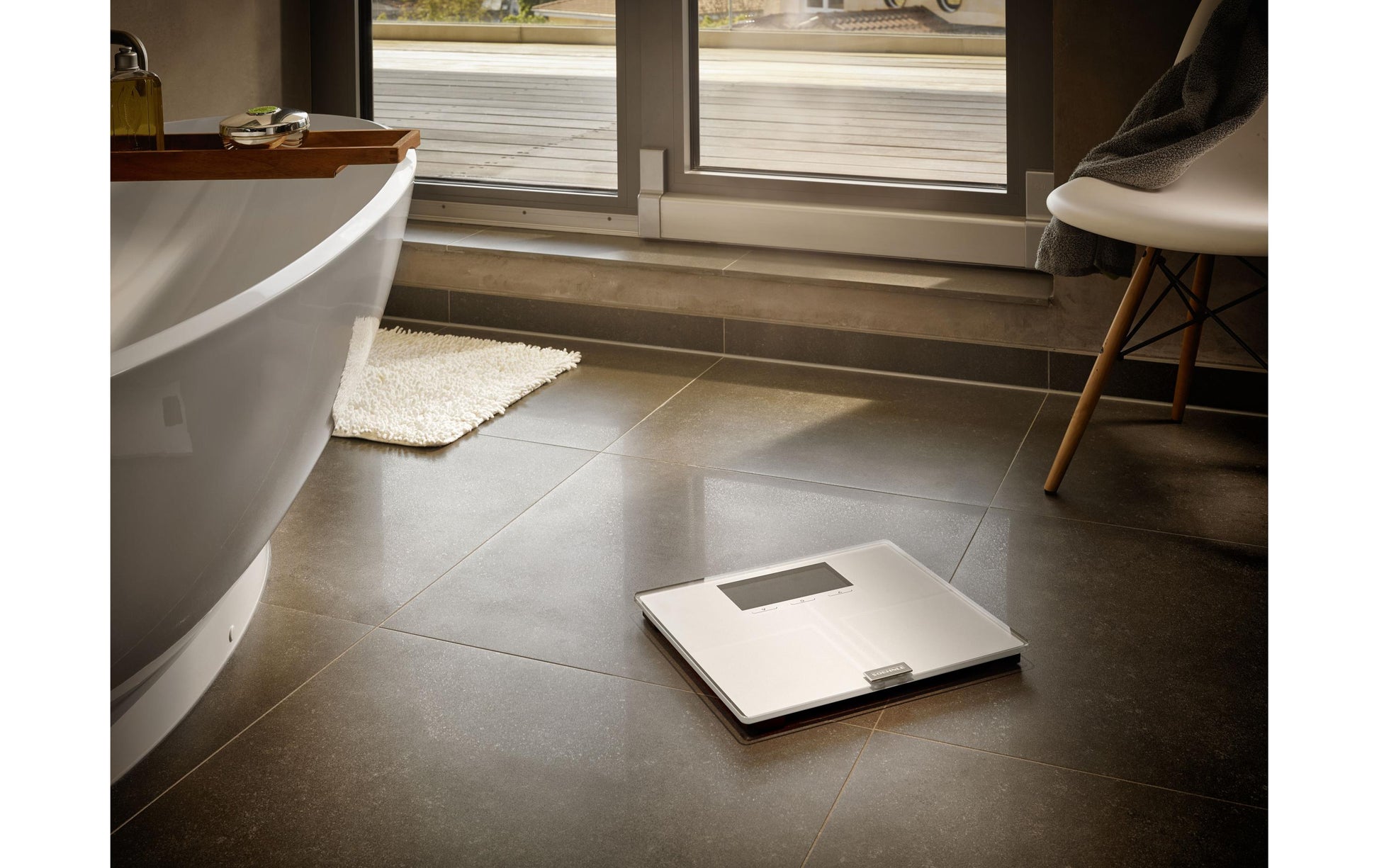 Soehnle Digitale Personenwaage Shape Sense 200 – Bluetooth 4.0, App-kompatibel – 200 kg – Grau