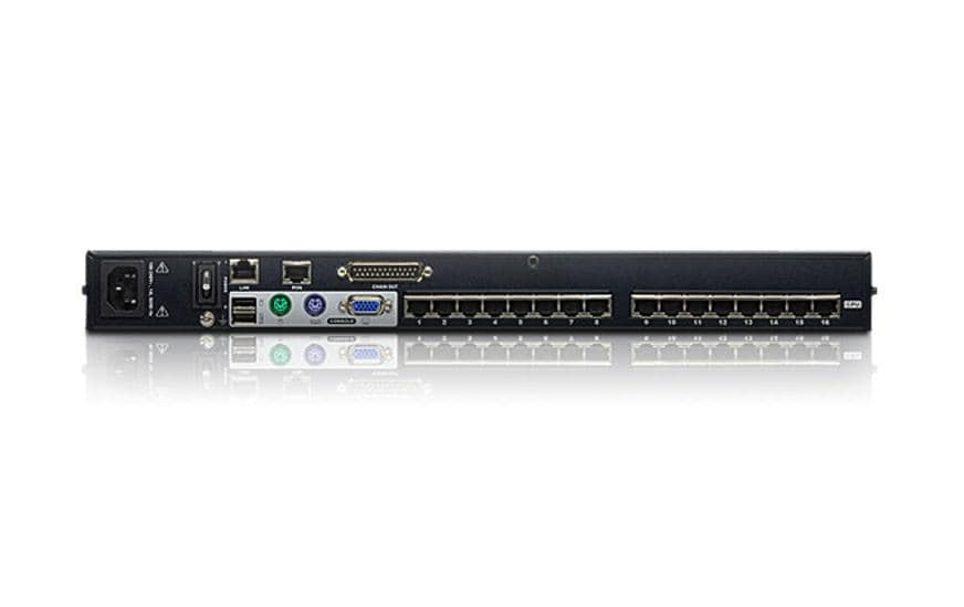 ATEN KH1516AI – KVM-Switch 16 Port, RJ-45/PS/2/VGA/USB 2.0, UXGA (1600 × 1200), KVM über IP, 19" Rackmontage