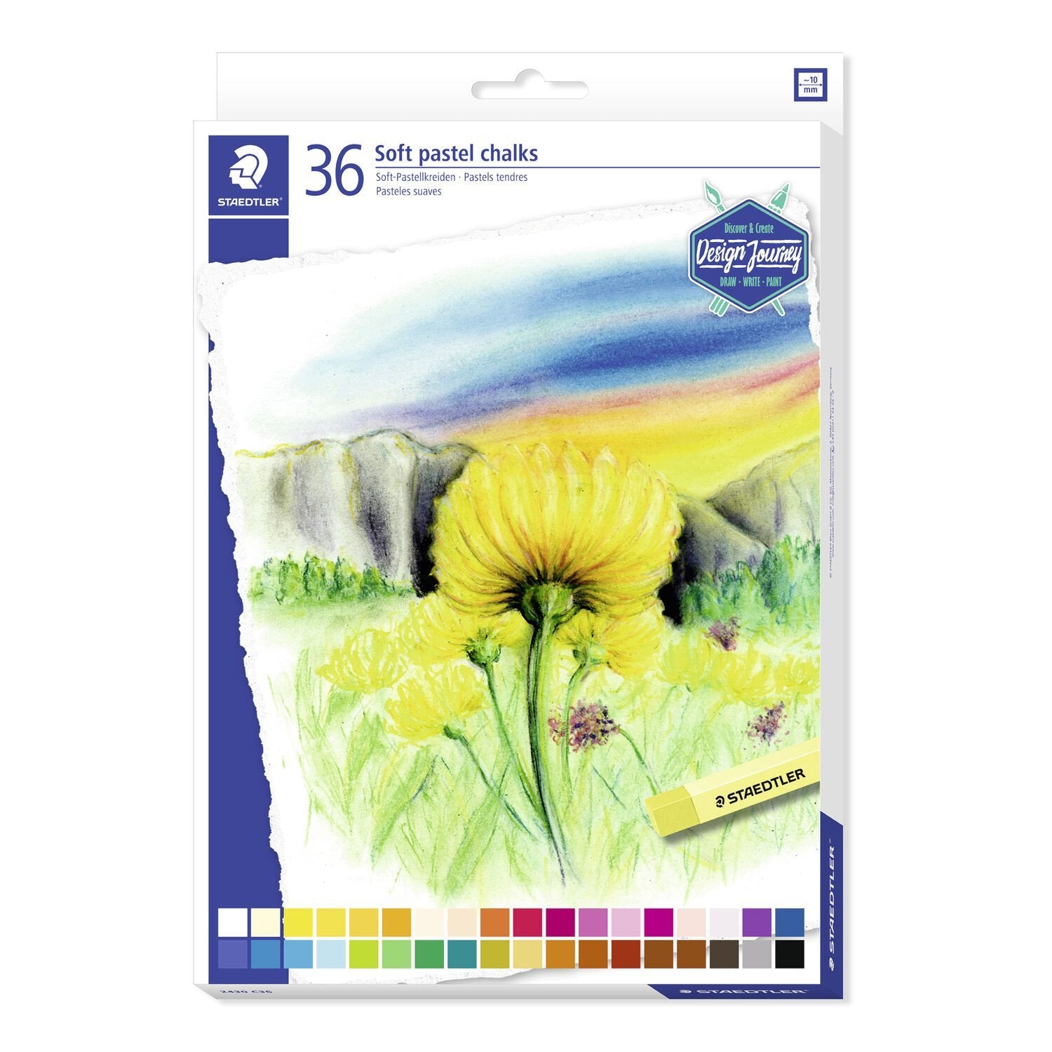 Staedtler Design Journey – Soft Pastelle, ca. Ø 10 mm, 36er Kartonetui