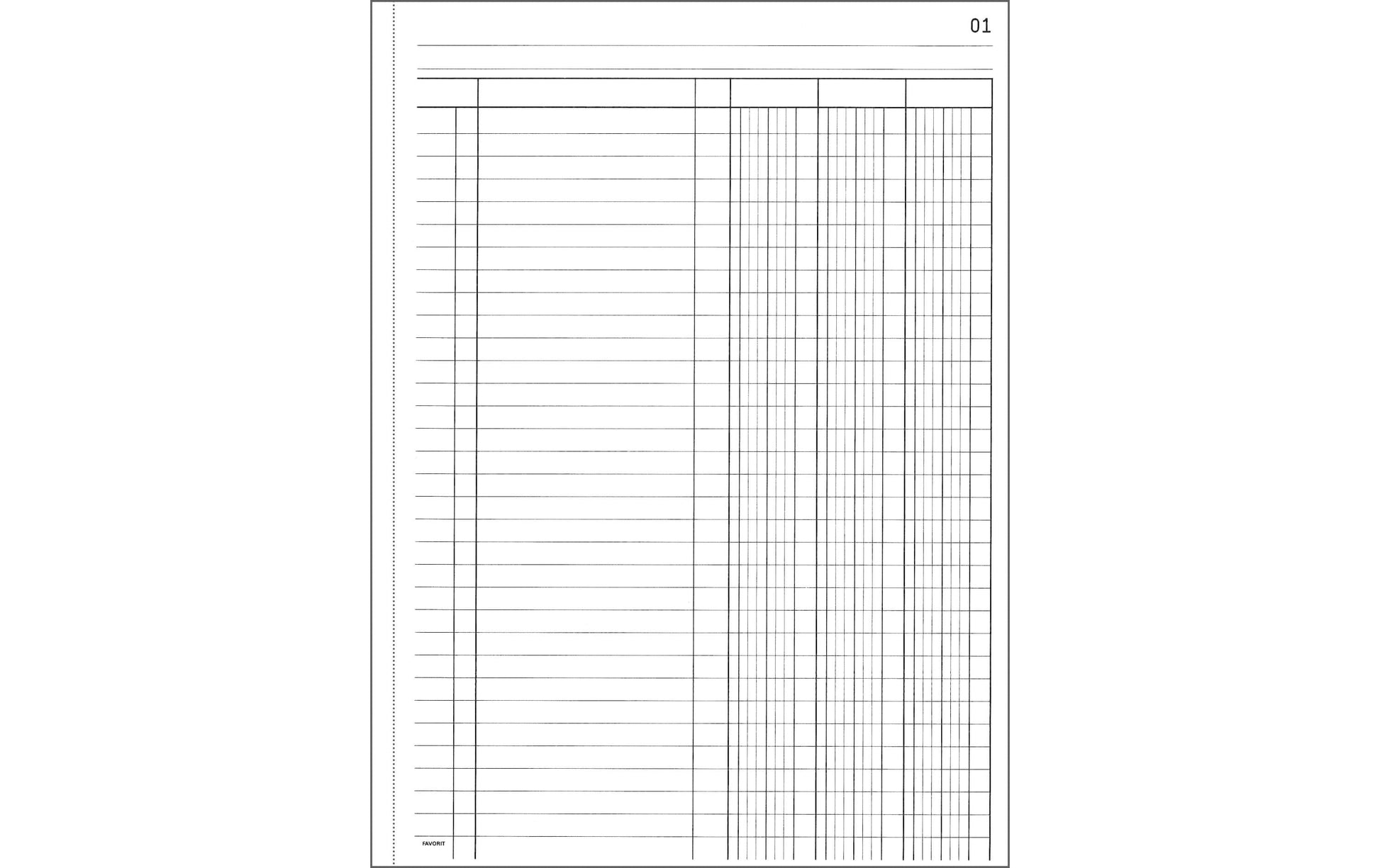 Favorit Formularblock – 3 Kolonnen, Deutsch/Französisch/Italienisch, 50 Blätter, A4