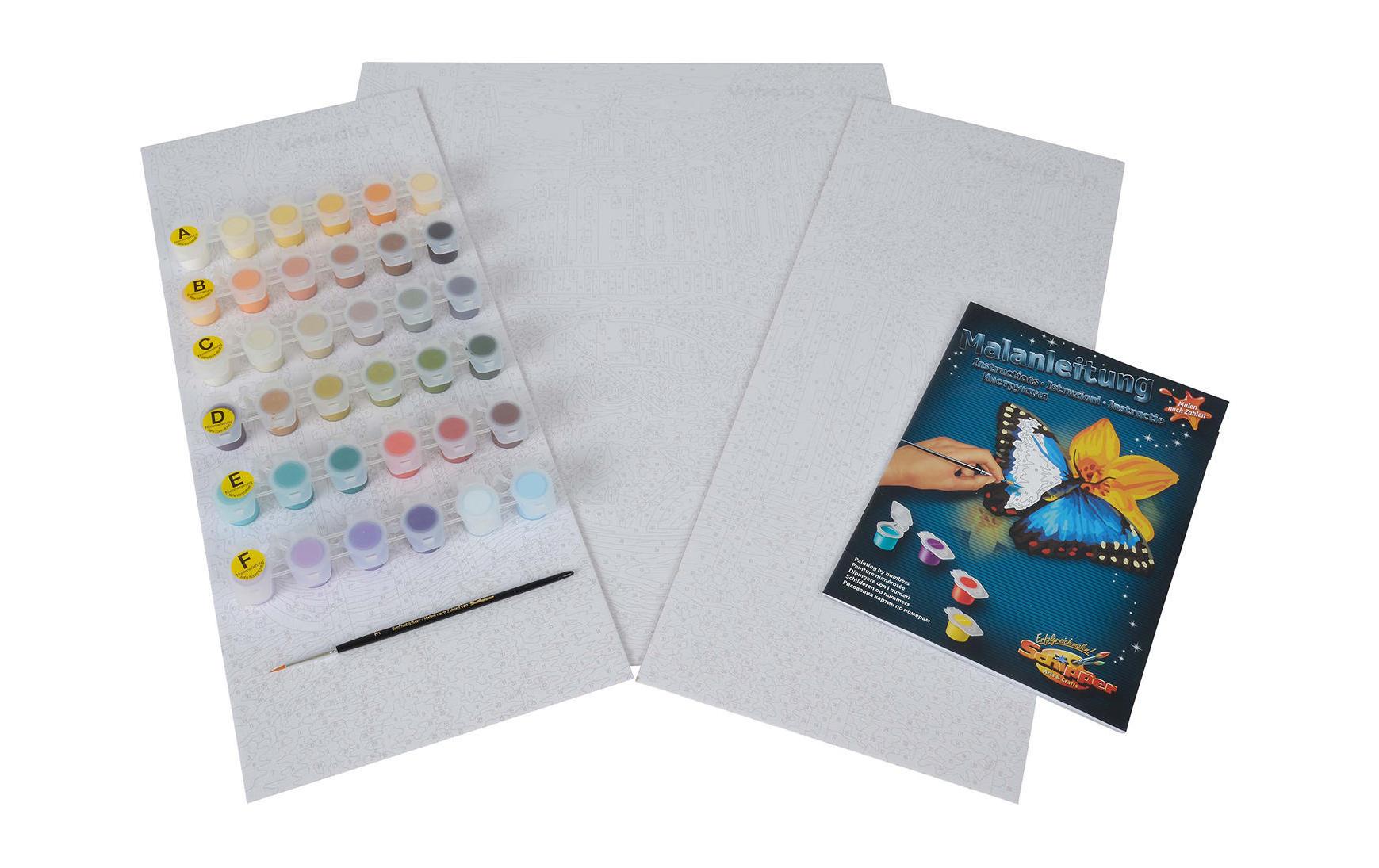Schipper Malen-nach-Zahlen-Set Venedig – 3-teilig (Mittel 40 × 50 cm, Seiten 20 × 50 cm) – ab 8 Jahren