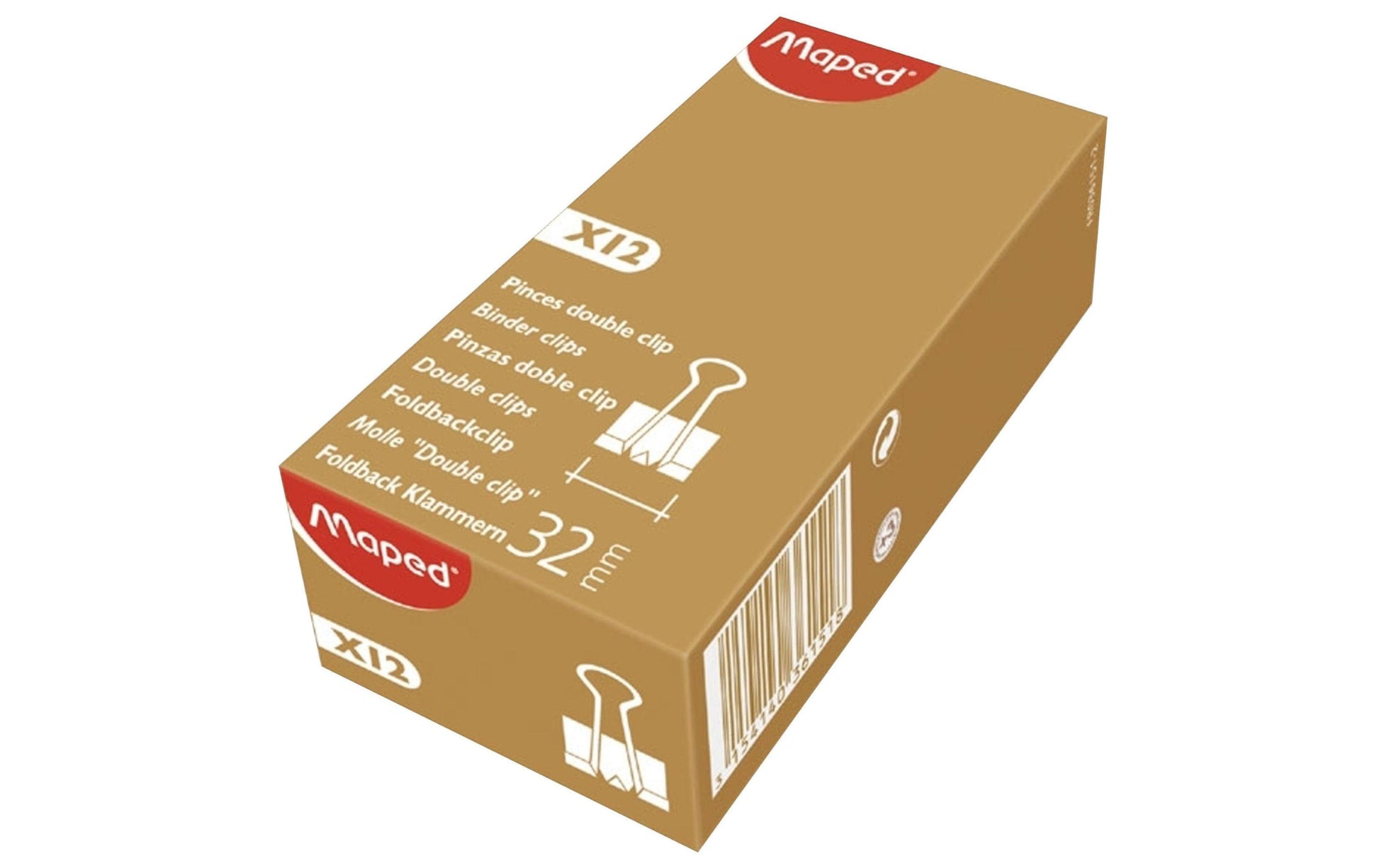 Maped Foldback-Klammern 32 mm – schwarz – 12 Stk.