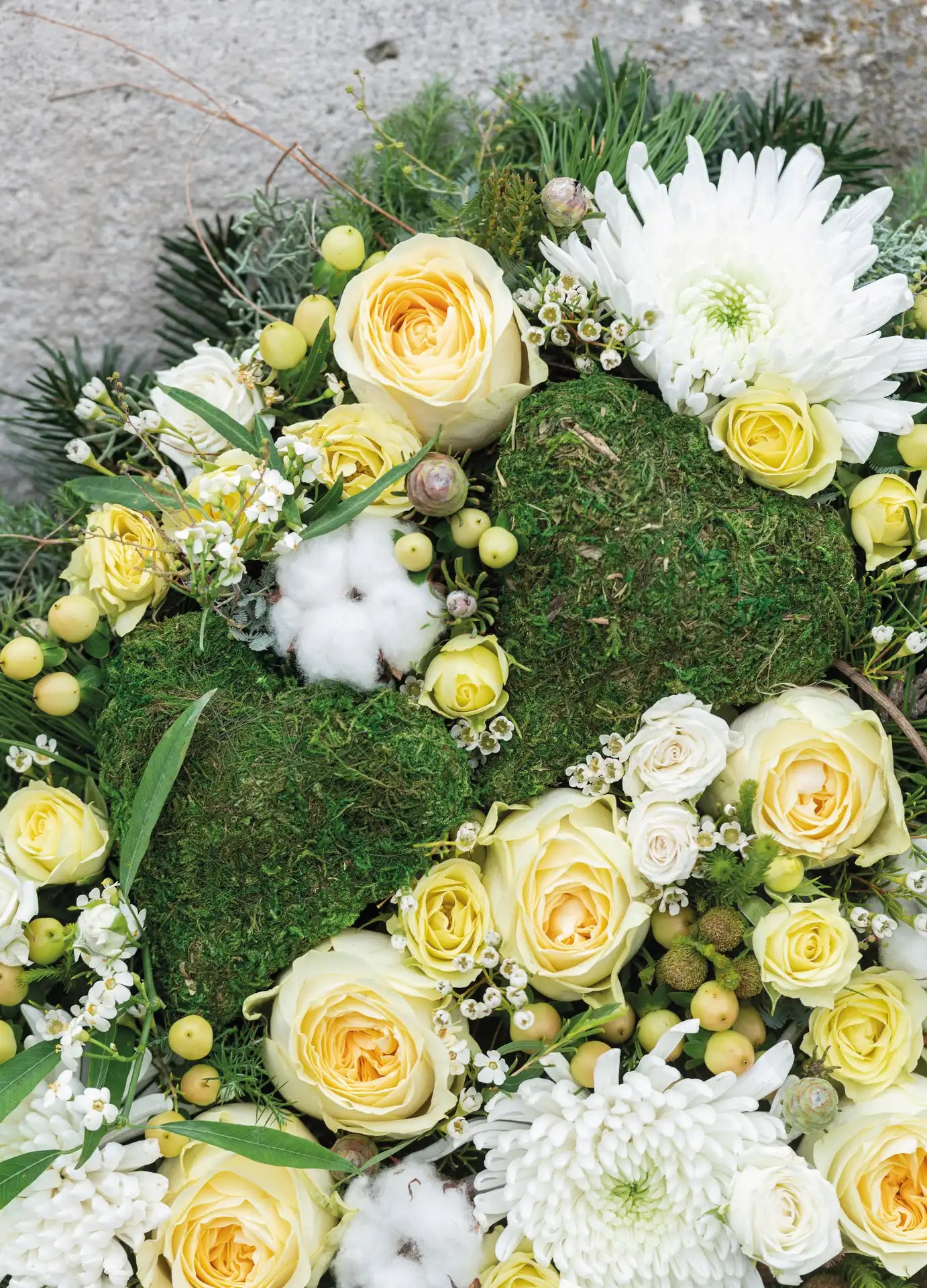 Opiflor Moosherz – künstliche Pflanze – Ø 10,5 cm – Laubmoos, grün