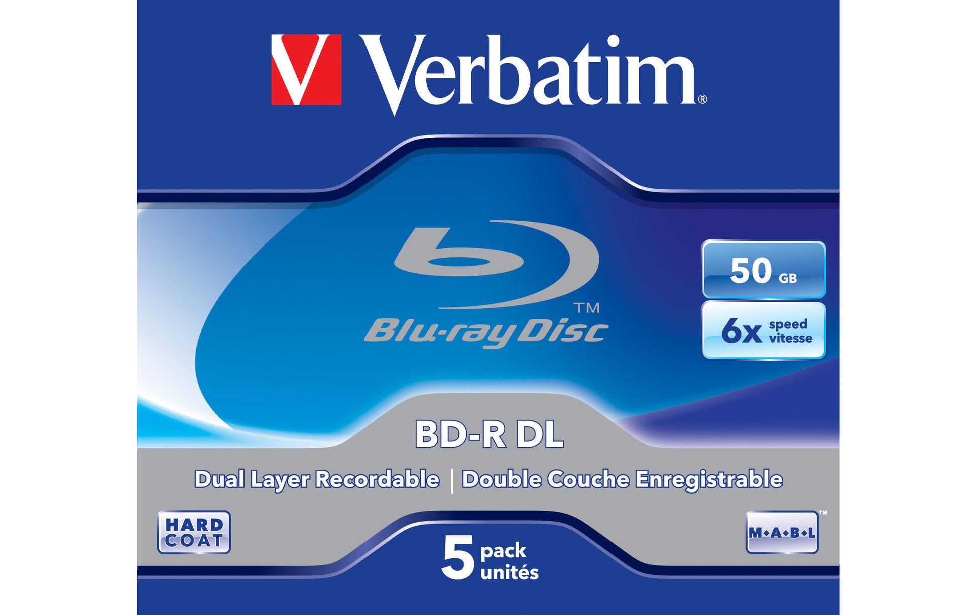 Verbatim BD-R 50 GB – 6×, Jewelcase, 5er Pack
